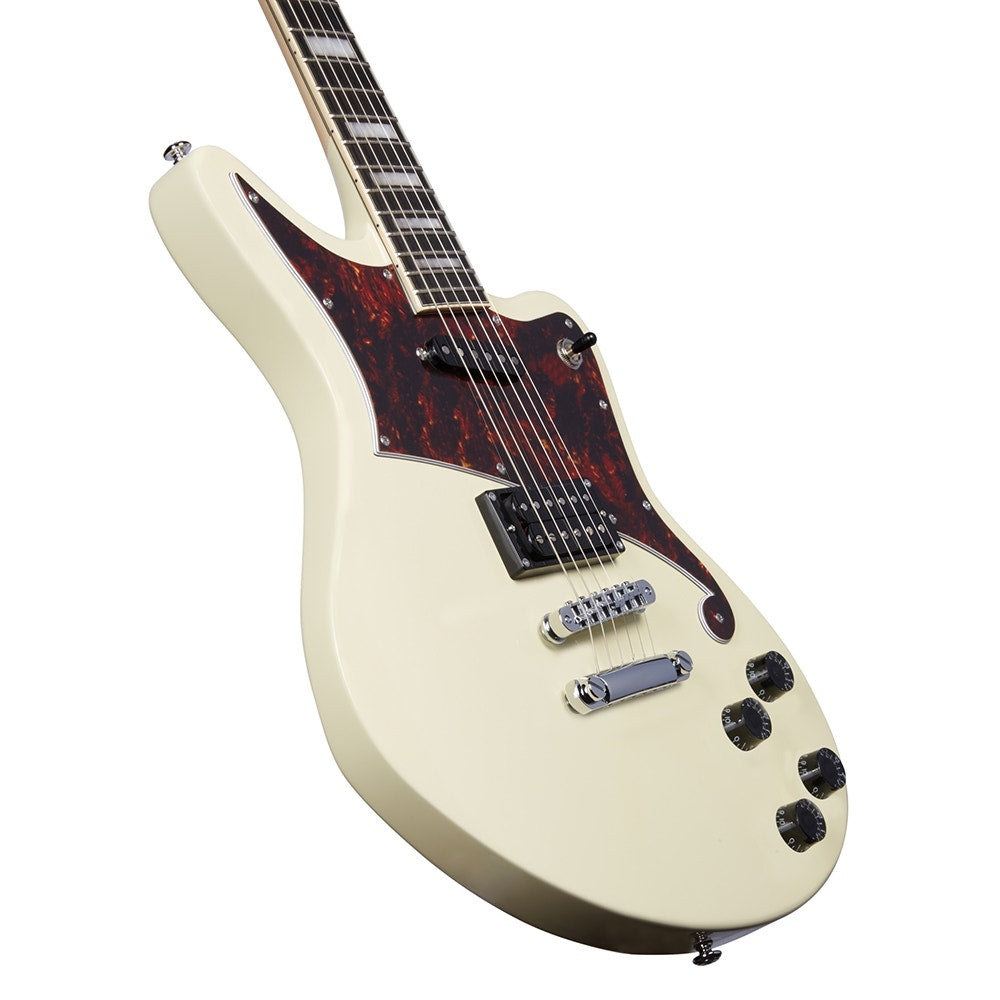 D'Angelico Premier Bedford HS Electric Guitar, Stopbar Tailpiece, Gig Bag - Antique White