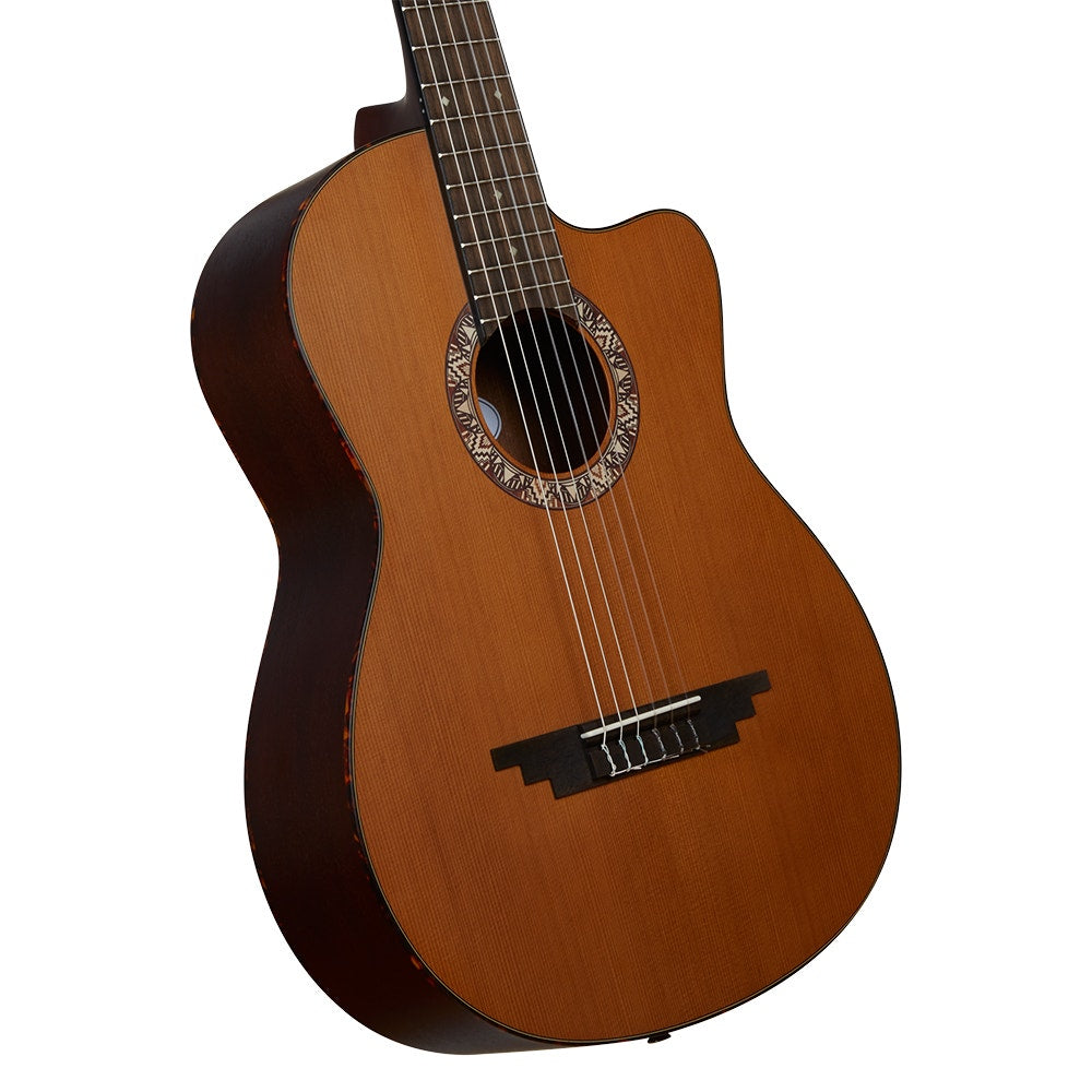 D'Angelico Guitars DAPMALCED Premier Malta Classical Acoustic Guitar, Cedar Top