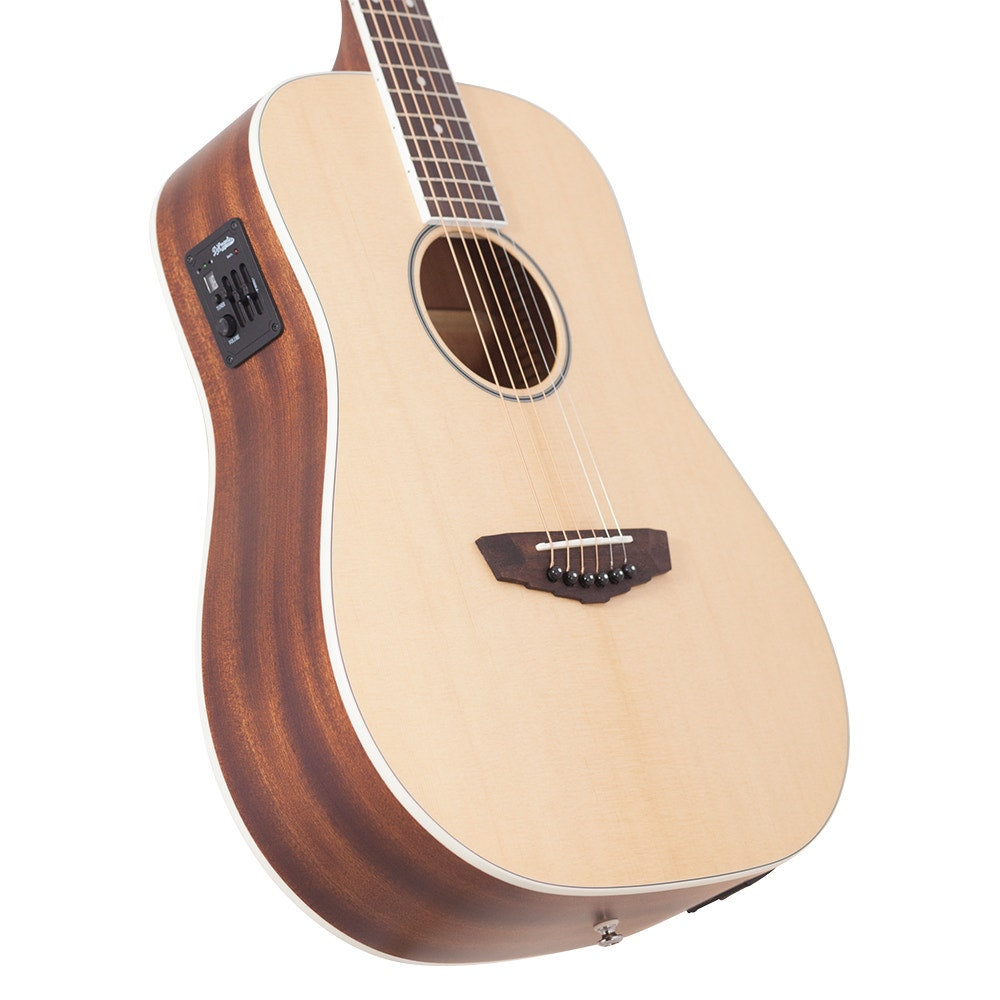 D'Angelico Guitars Premier Niagara Mini Dreadnought Acoustic Guitar, Natural Finish