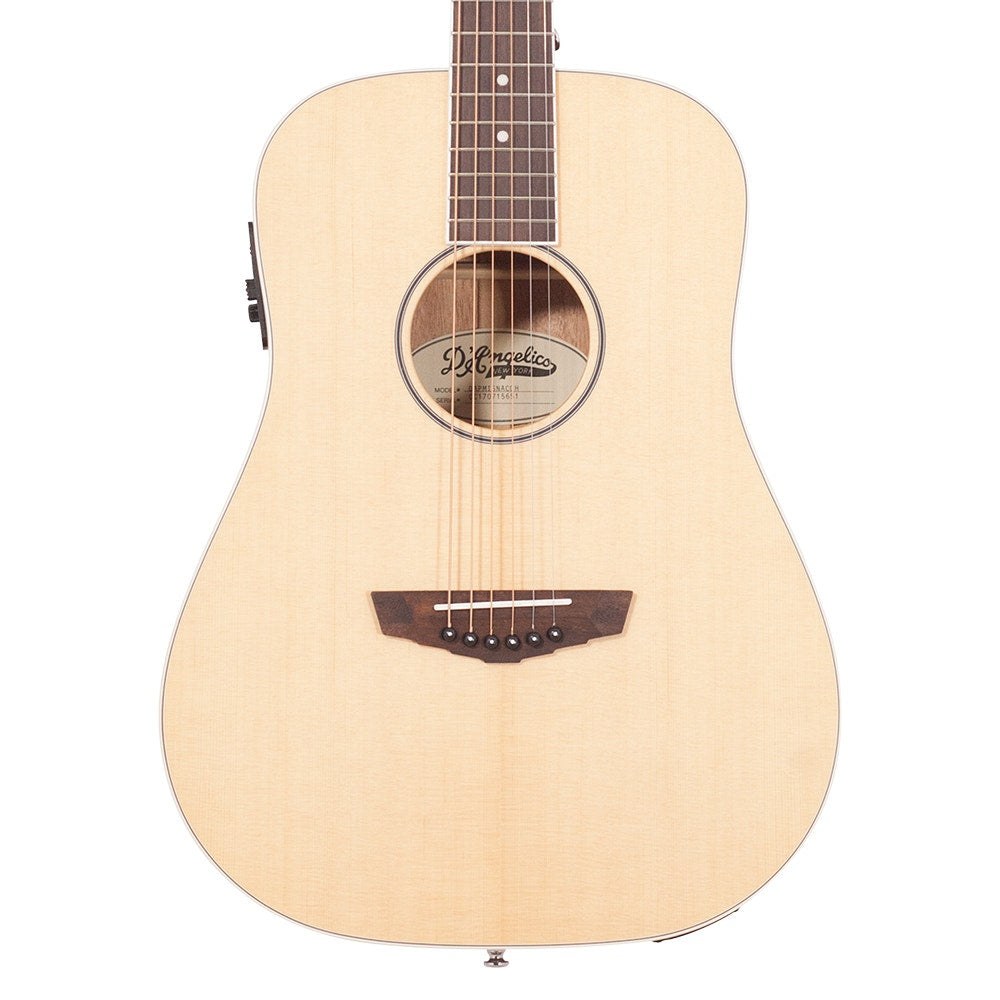 D'Angelico Guitars Premier Niagara Mini Dreadnought Acoustic Guitar, Natural Finish