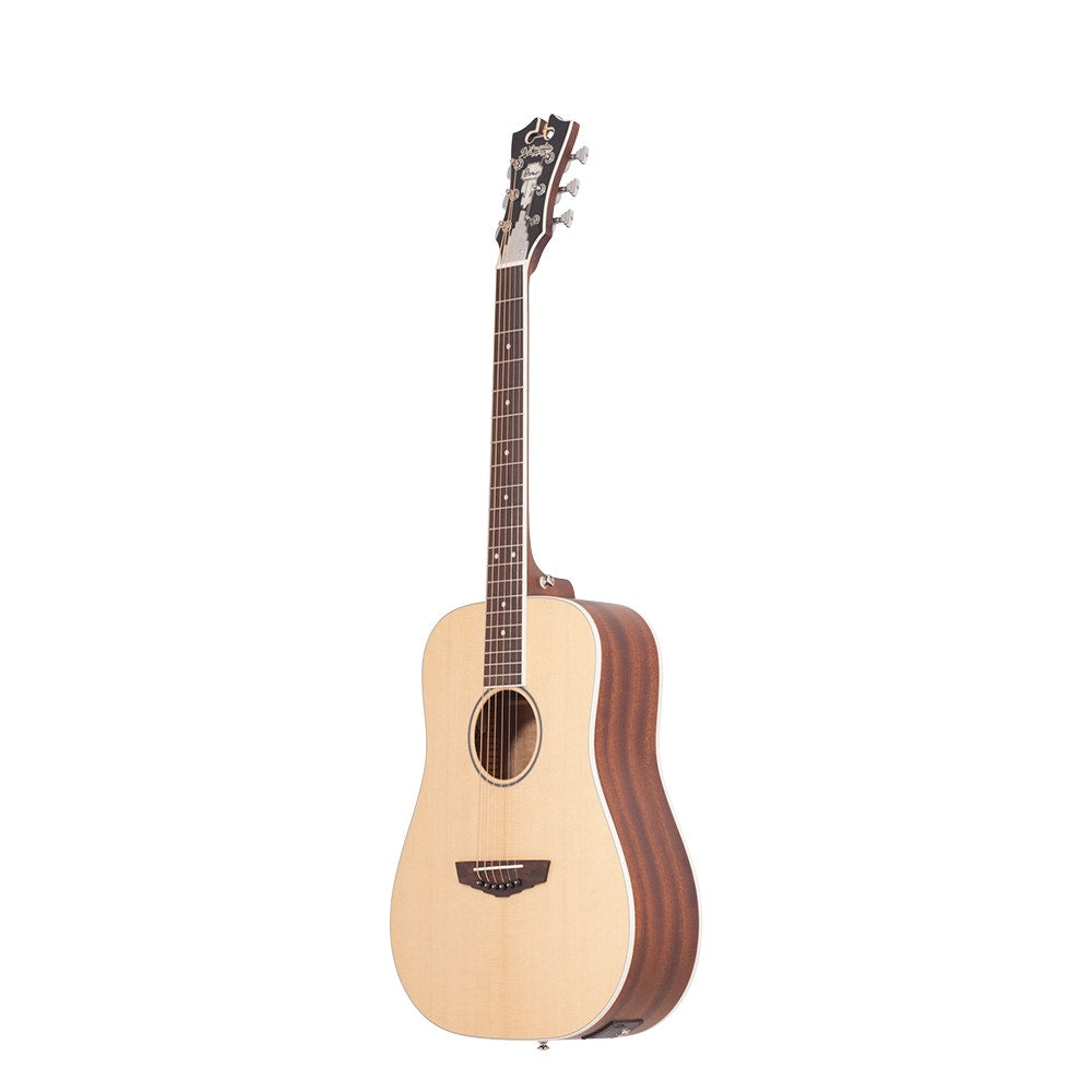 D'Angelico Guitars Premier Niagara Mini Dreadnought Acoustic Guitar, Natural Finish
