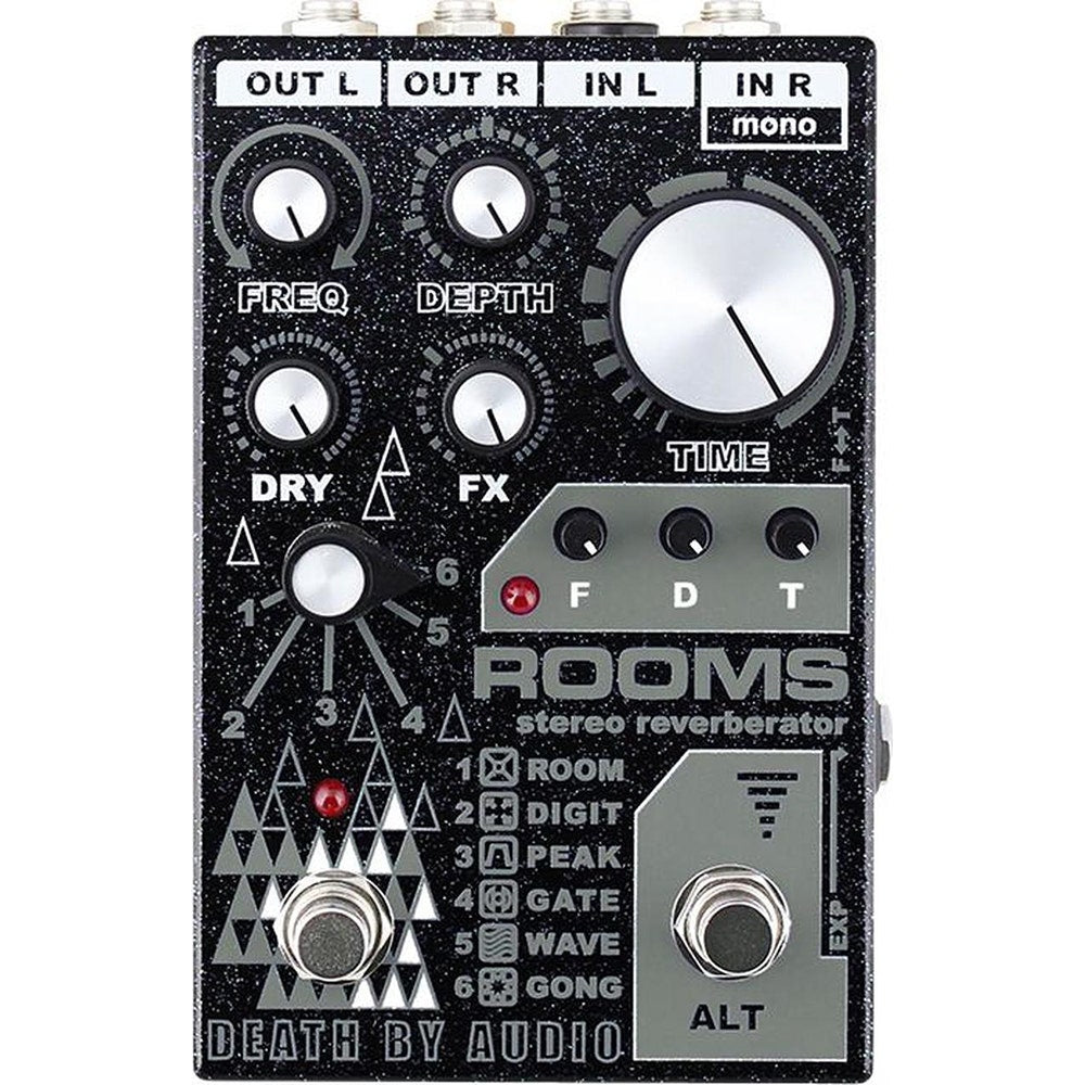 Death by Audio ROOMS Stereo Multi-Function Digital Reverb Guitar Effects Pedal