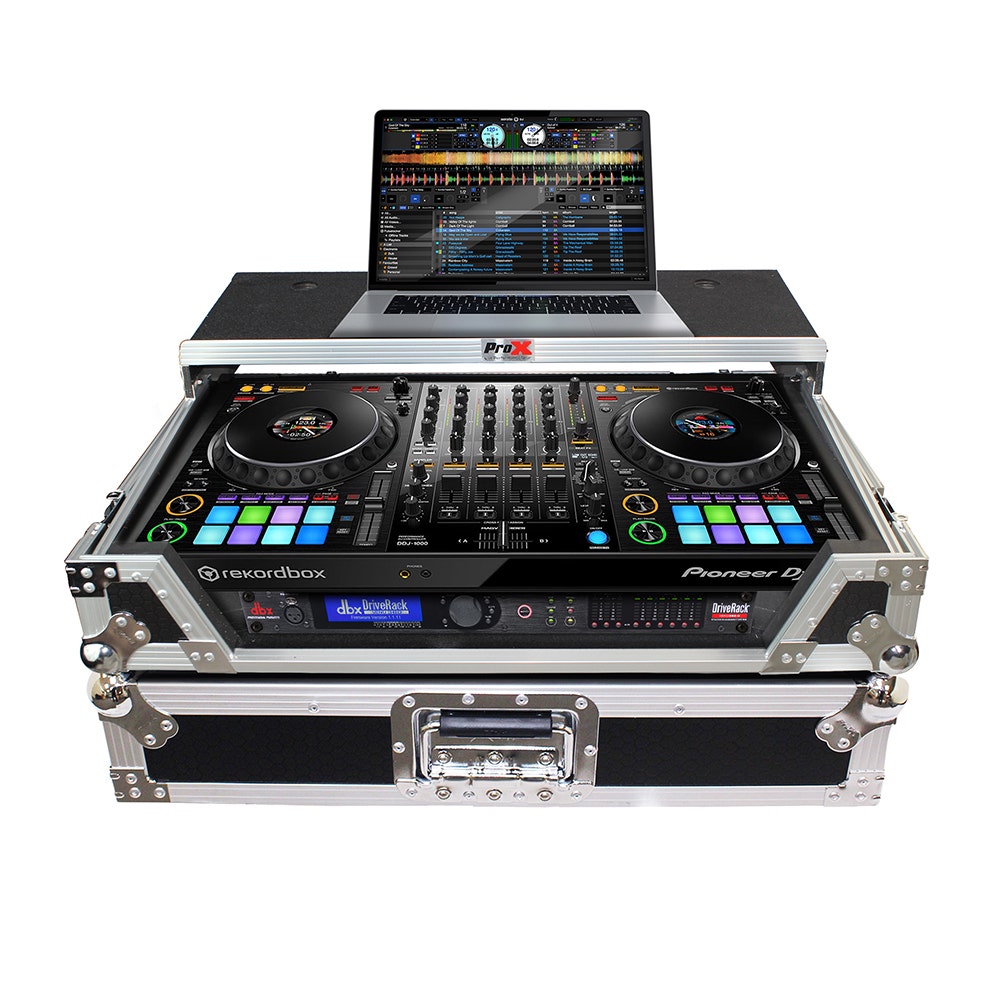 ProX XS-DDJ1000WLT Flight Case for Pioneer DDJ1000 & DDJ1000SRT Digital Controller w/ Laptop Shelf and Wheels