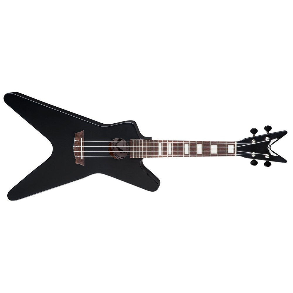 Dean UKE ML BKS ML Concert Ukulele in Satin Black with Gig Bag