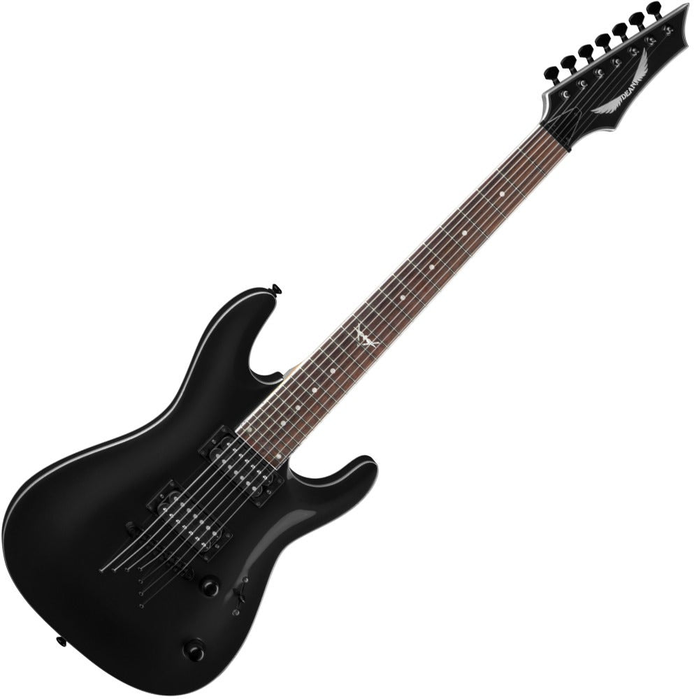 Dean Guitars Custom C750X CBK 7-String Solid-Body Electric Guitar Classic Black Finish