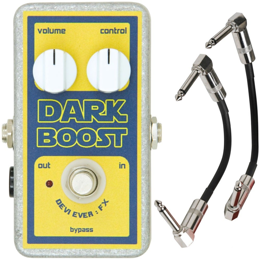 Devi Ever FX Dark Boost Guitar Effect Pedal with Patch Cables