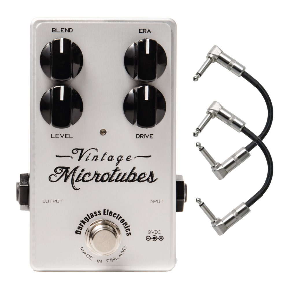 Darkglass Electronics Vintage Microtubes Bass Distortion Guitar Effects Pedal with patch Cables