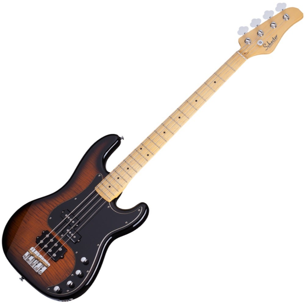 Schecter Retro Series Diamond-P Plus Bass Guitar in Dark Vintage Sunburst Finish