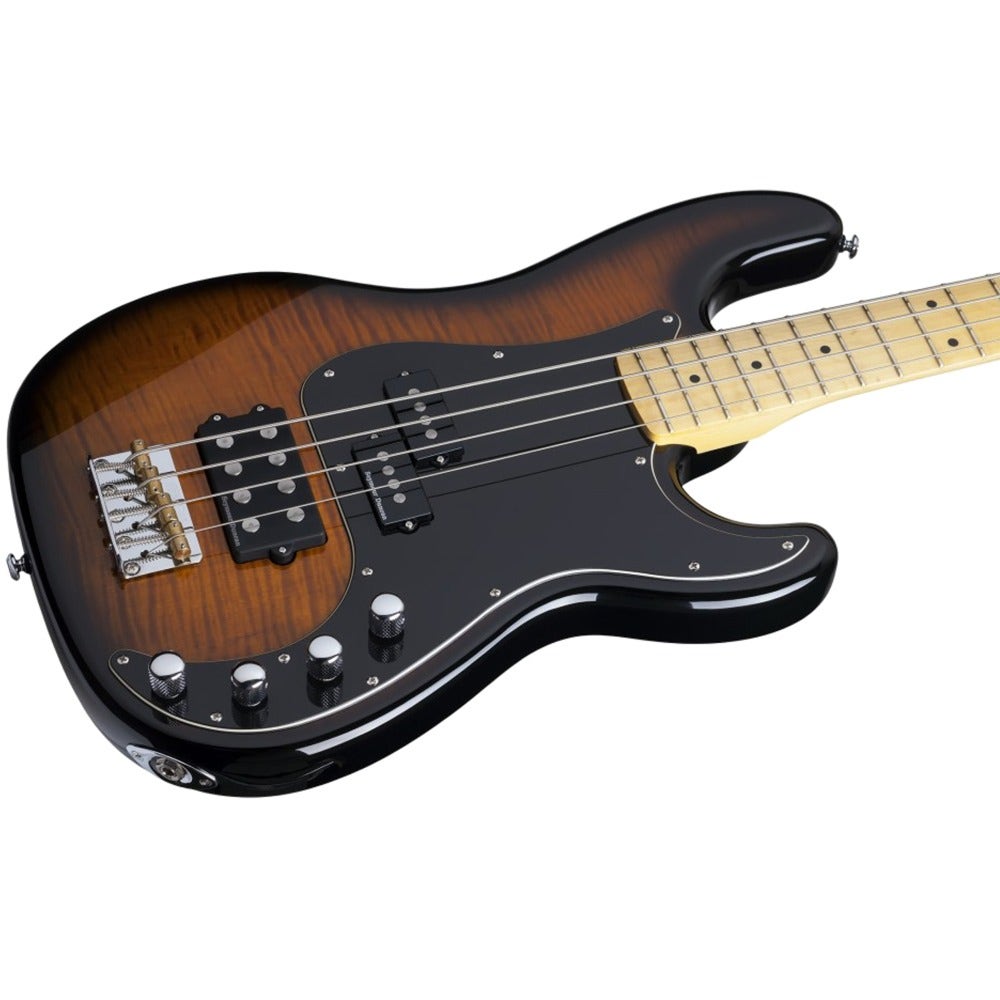 Schecter Retro Series Diamond-P Plus Bass Guitar in Dark Vintage Sunburst Finish