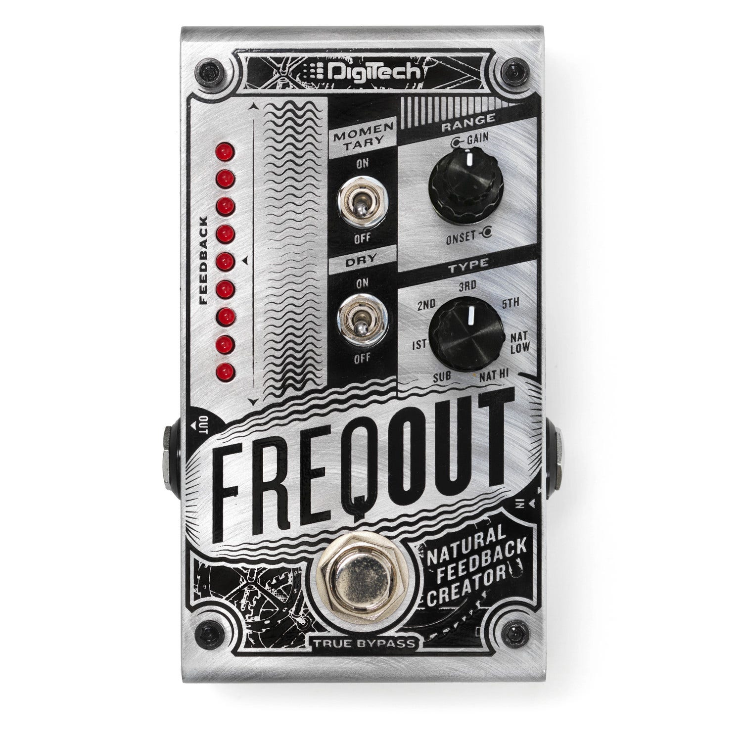 DigiTech FreqOut Natural Feedback Creator Distortion Guitar Effects Pedal