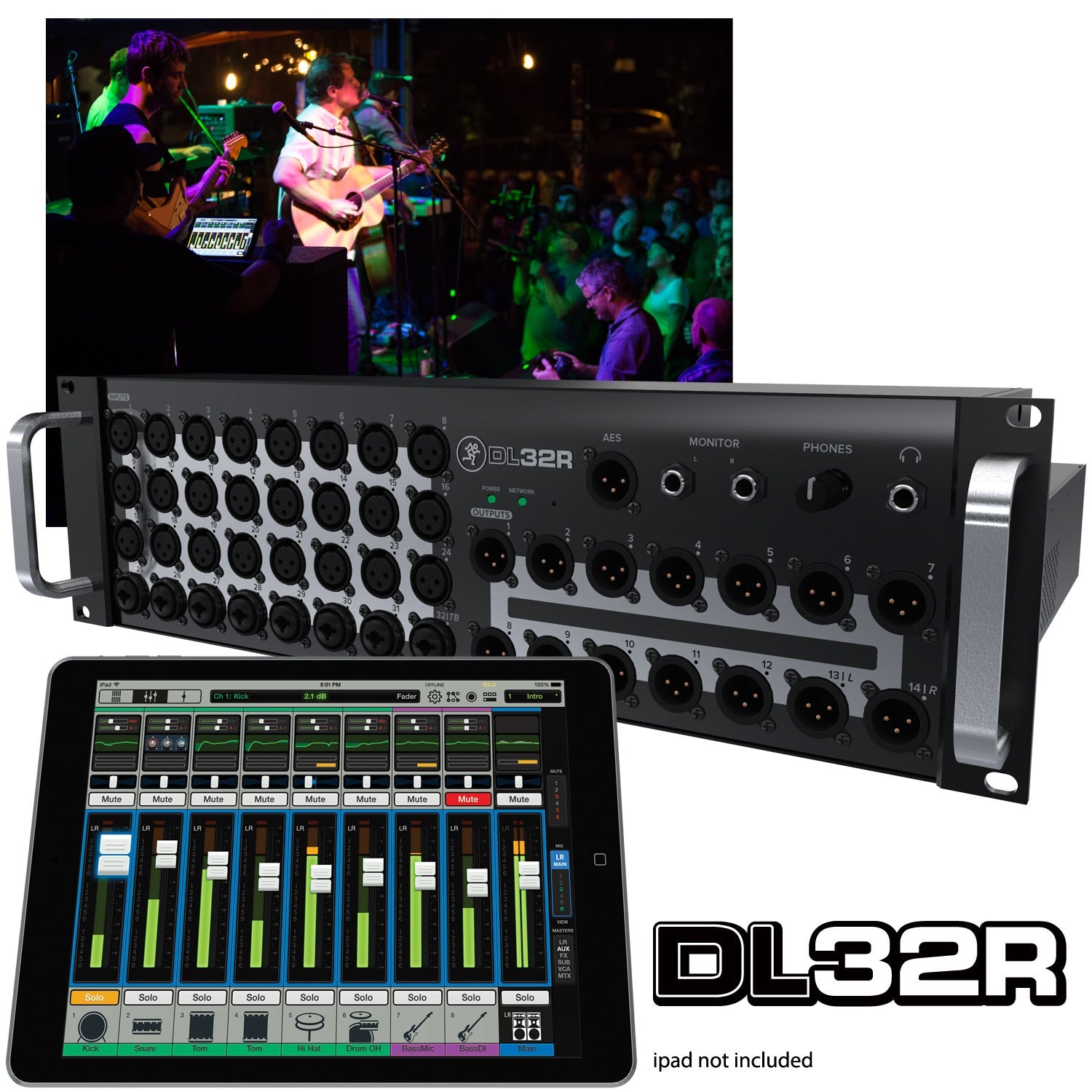 Mackie DL32R 32-Channel Wireless Digital Live Sound Mixer with iPad Control