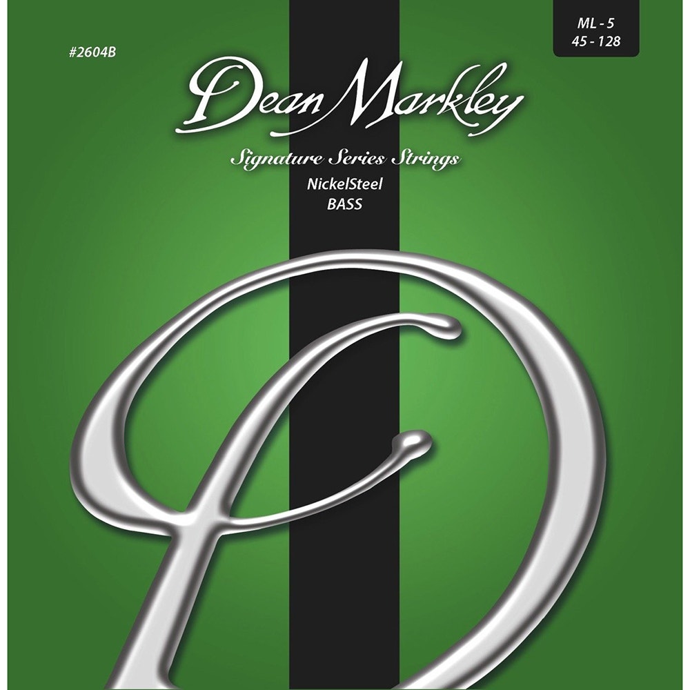 Dean Markley 2604B Signature Series Bass Guitar Strings, Medium Light, 5 String, 45-128