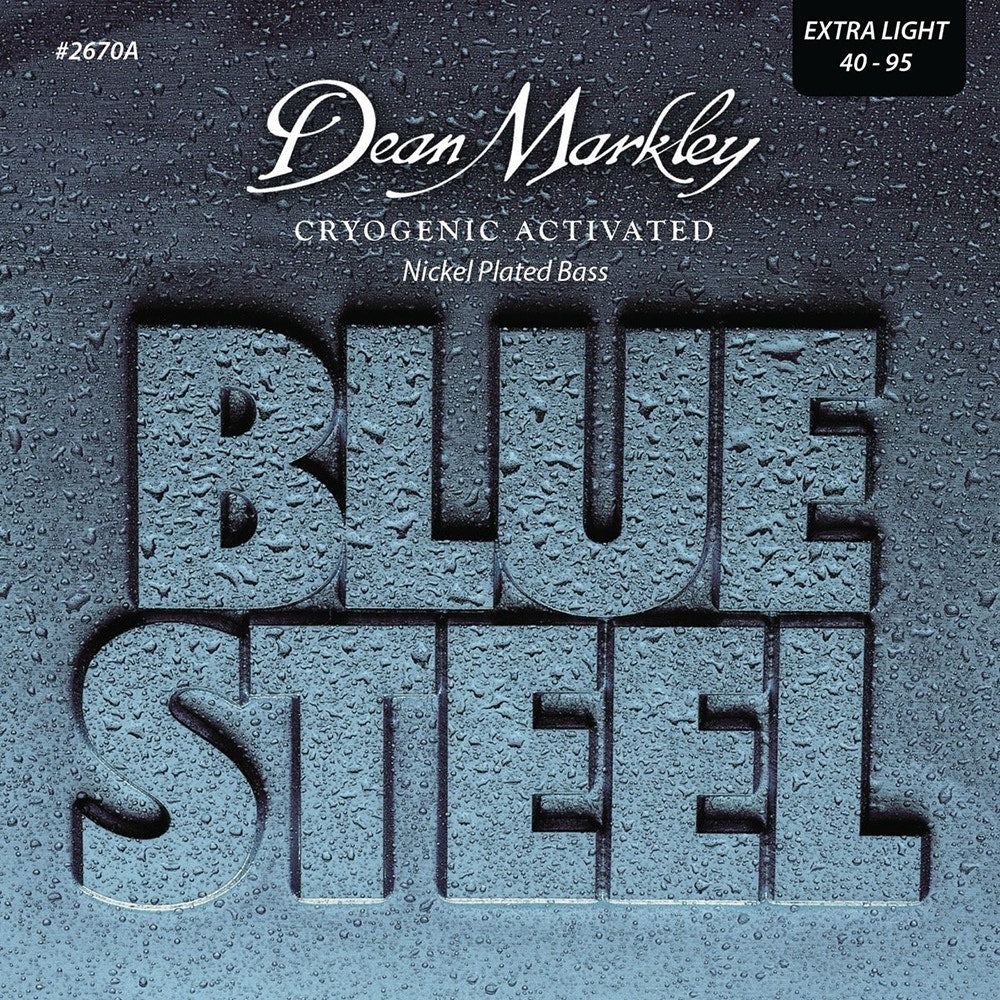 Dean Markley 2670A Blue Steel NPS Bass Guitar Strings, Extra Light, 4 String, 40-95
