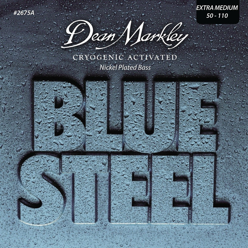 Dean Markley 2675A Blue Steel NPS Bass Guitar Strings, Extra Medium, 4 String, 50-110