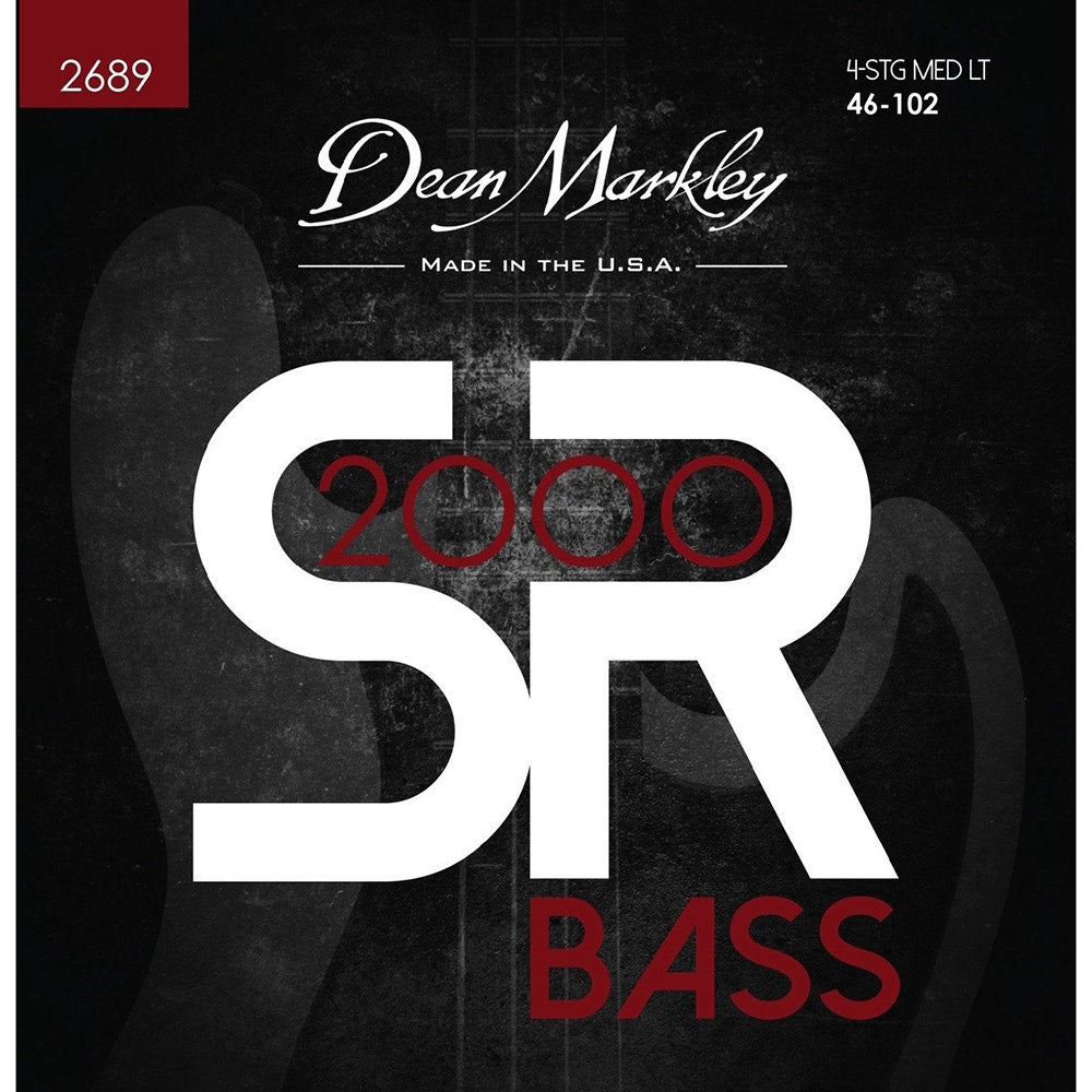 Dean Markley 2689 SR2000 Bass Guitar Strings, Medium Light, 4 String, 46-102