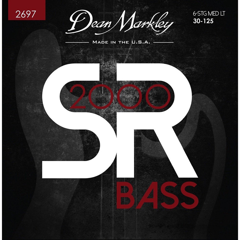 Dean Markley 2697 SR2000 Bass Guitar Strings, Medium Light, 6 String, 30-125