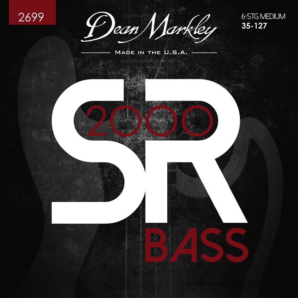 Dean Markley 2699 SR2000 Bass Guitar Strings, Medium, 6 String, 35-127