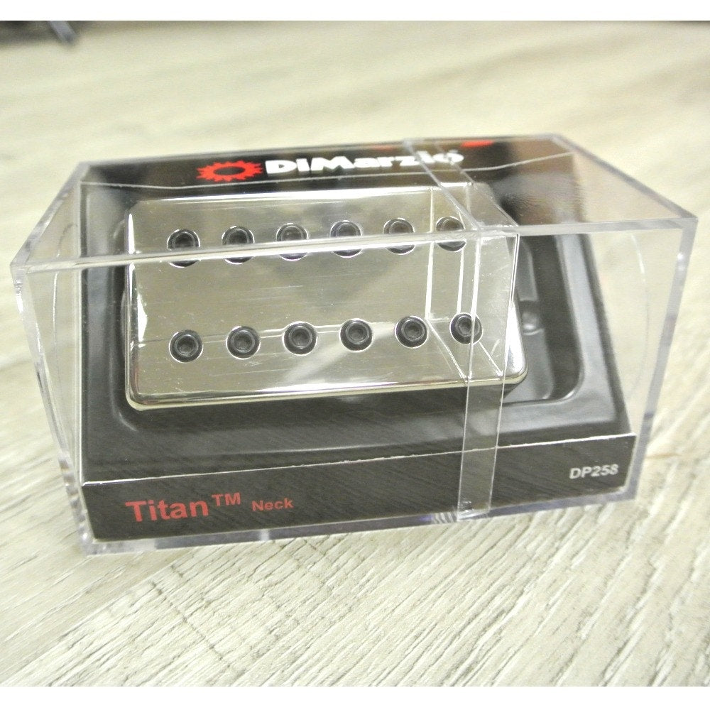 DiMarzio DP258CB Titan Neck Humbucker Pickup, Chrome with Black Poles