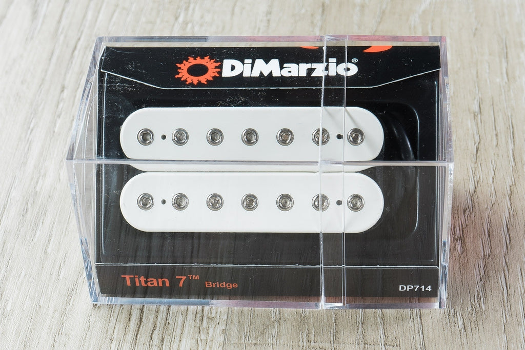 DiMarzio DP714 Titan Guitar Pickup, 7-String, Bridge, White