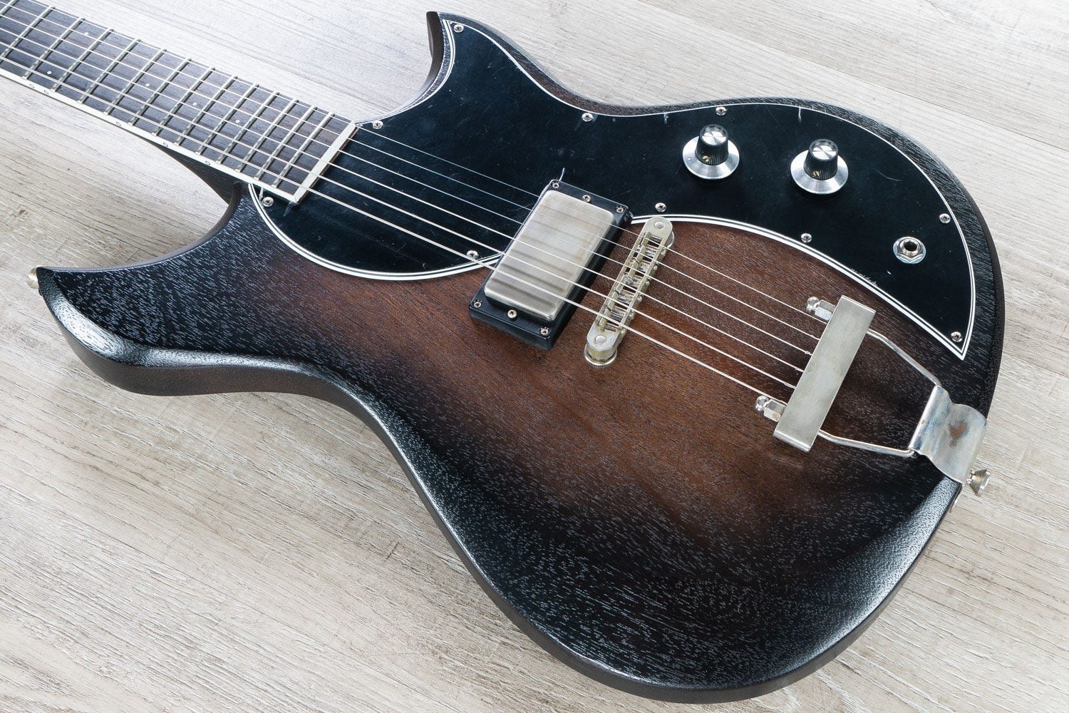 Dunable Cyclops Electric Guitar, Ebony Fretboard, Hard Case - Amber Burst Satin Polyurethane Finish