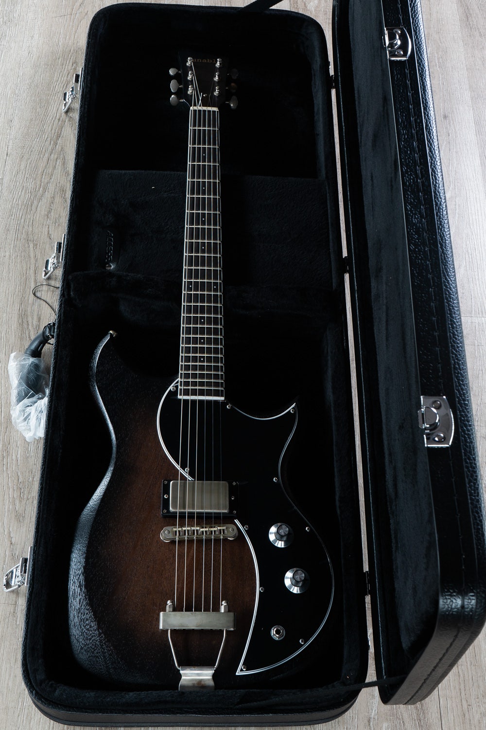 Dunable Cyclops Electric Guitar, Ebony Fretboard, Hard Case - Amber Burst Satin Polyurethane Finish