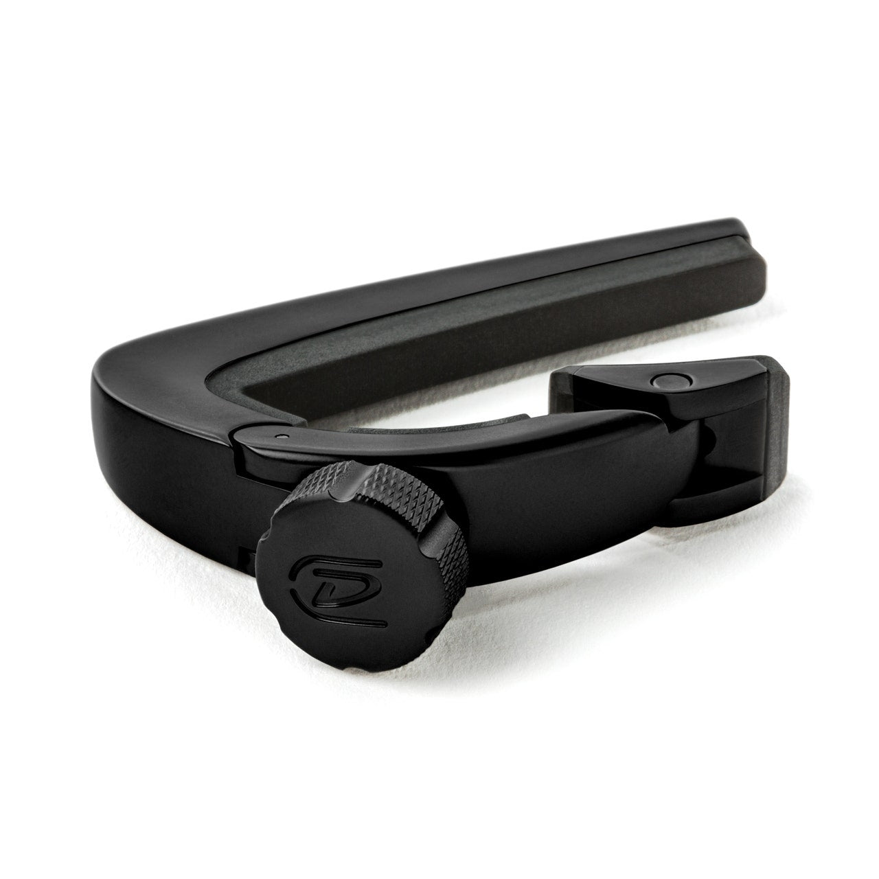 Dunlop DPCBK Pivot Capo w/ Optimized Dense Rubber Fret Pad for Guitar, Black