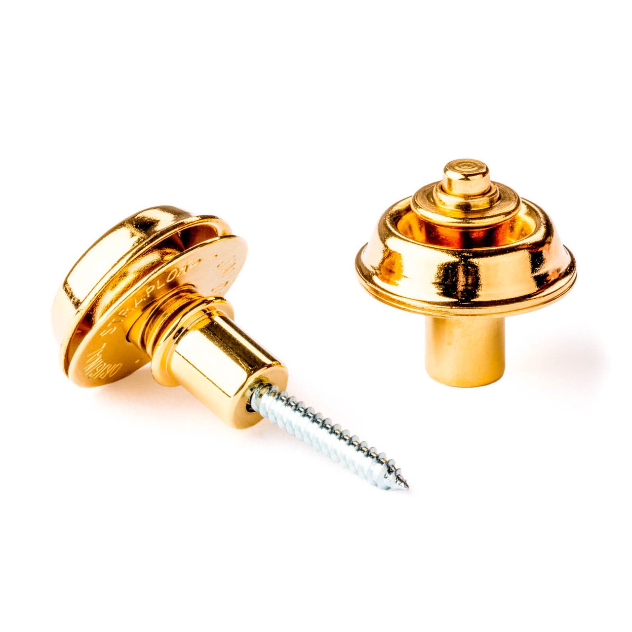 Dunlop SLS1404G Straplok Flush Mount Locking Guitar Strap Retainer System, Gold