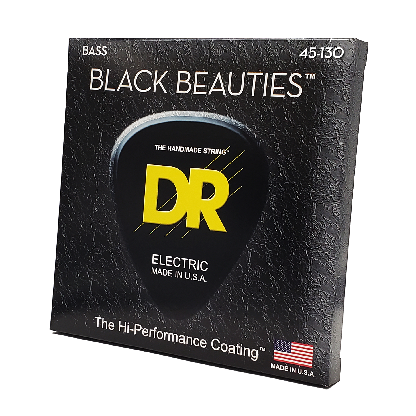 DR Strings Black Beauties Black Colored Bass Strings: 5-String Medium To Heavy 45-130