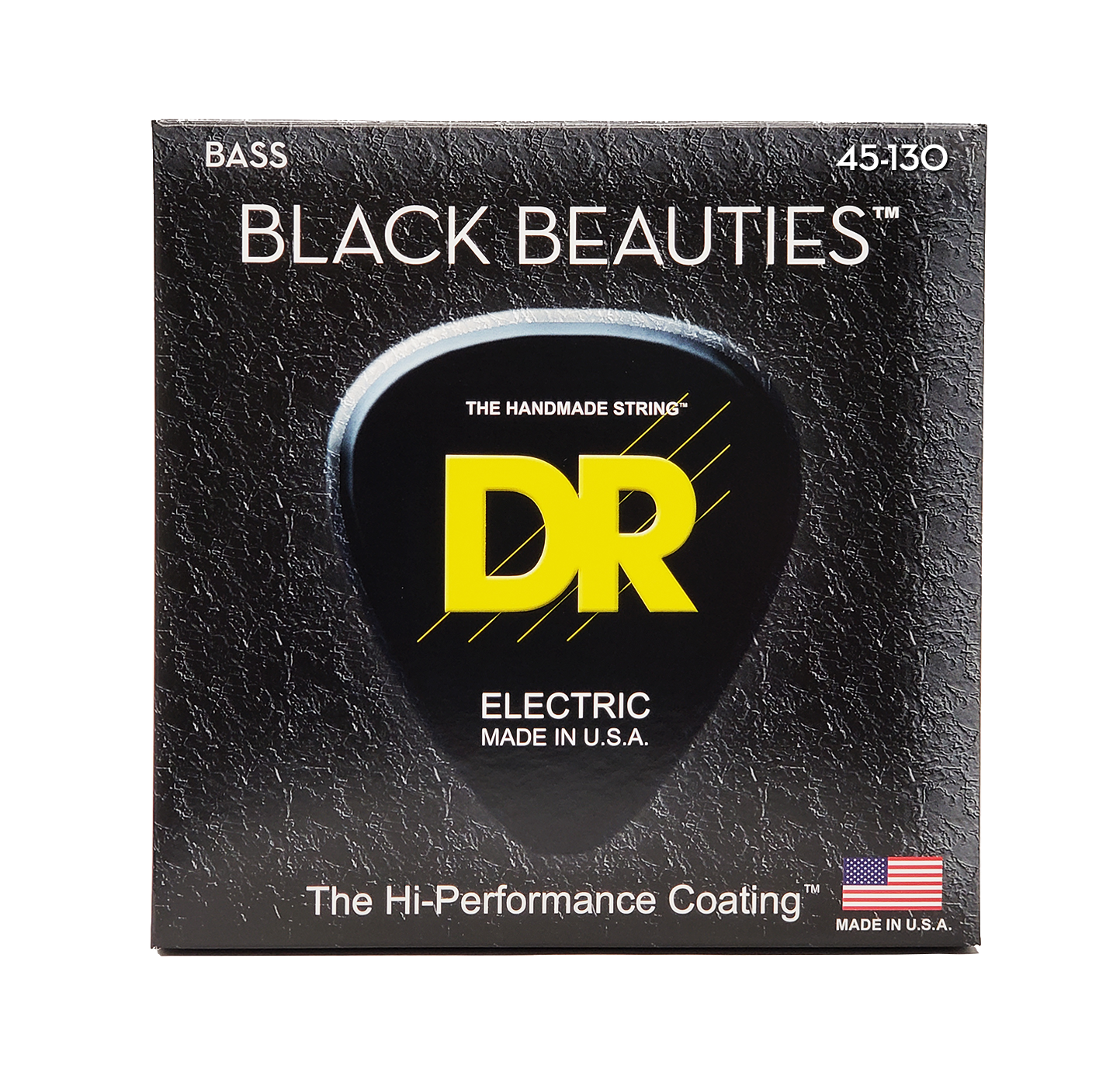 DR Strings Black Beauties Black Colored Bass Strings: 5-String Medium To Heavy 45-130