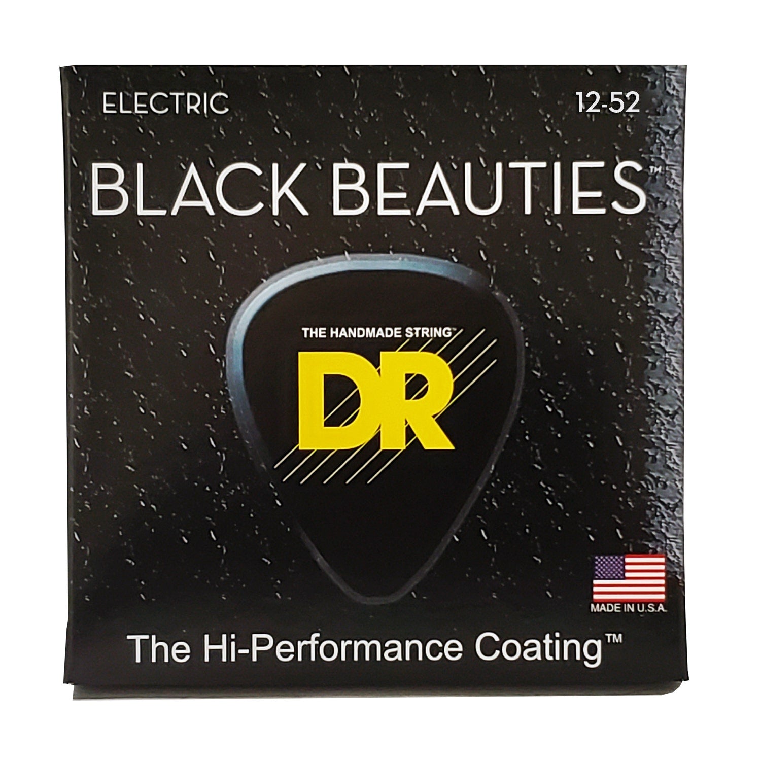 DR Strings Black Beauties Black Colored Electric Guitar Strings: Extra Heavy 12-52