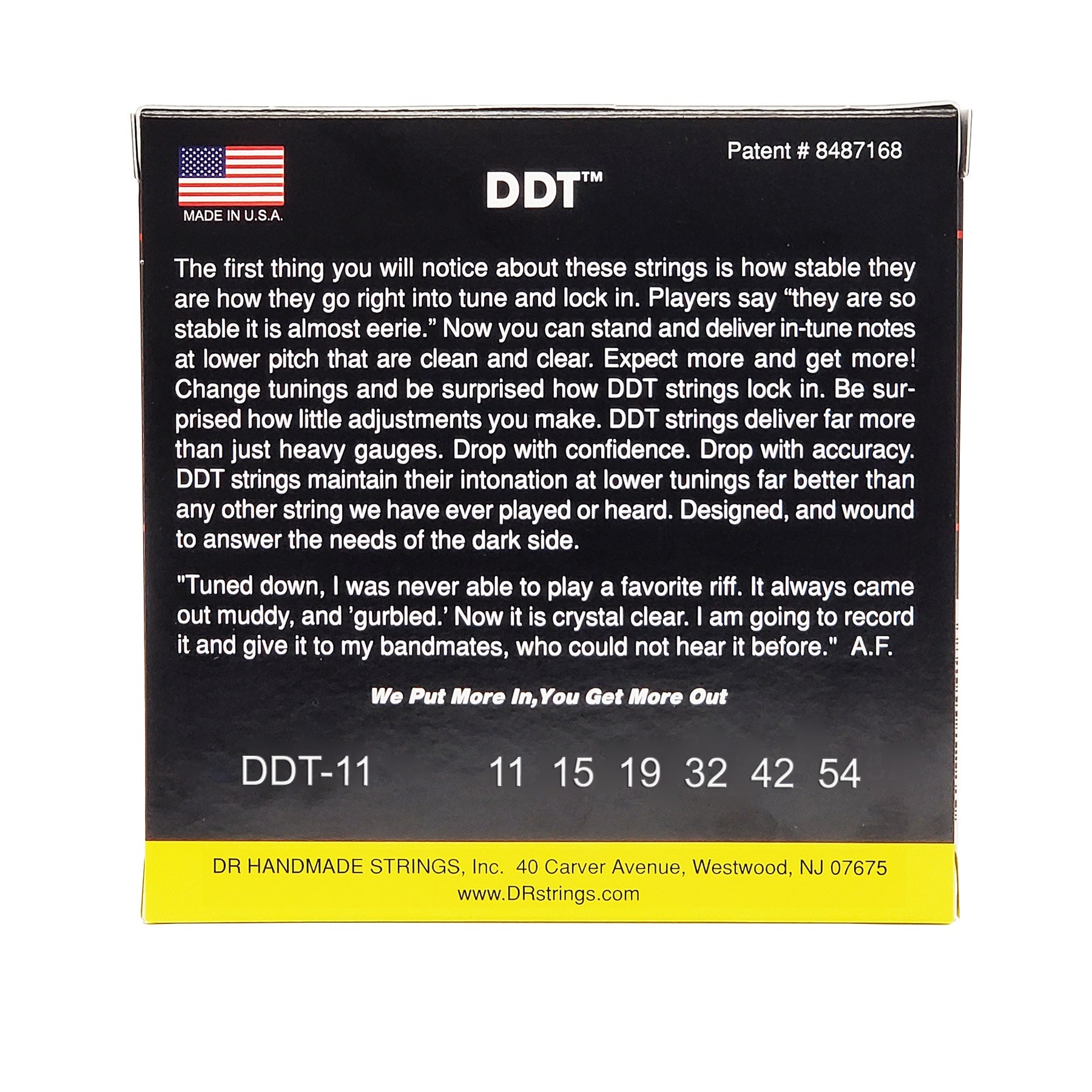 3-Pack of DR Strings DDT Drop Down Tuning Electric Guitar Strings: Heavy 11-54