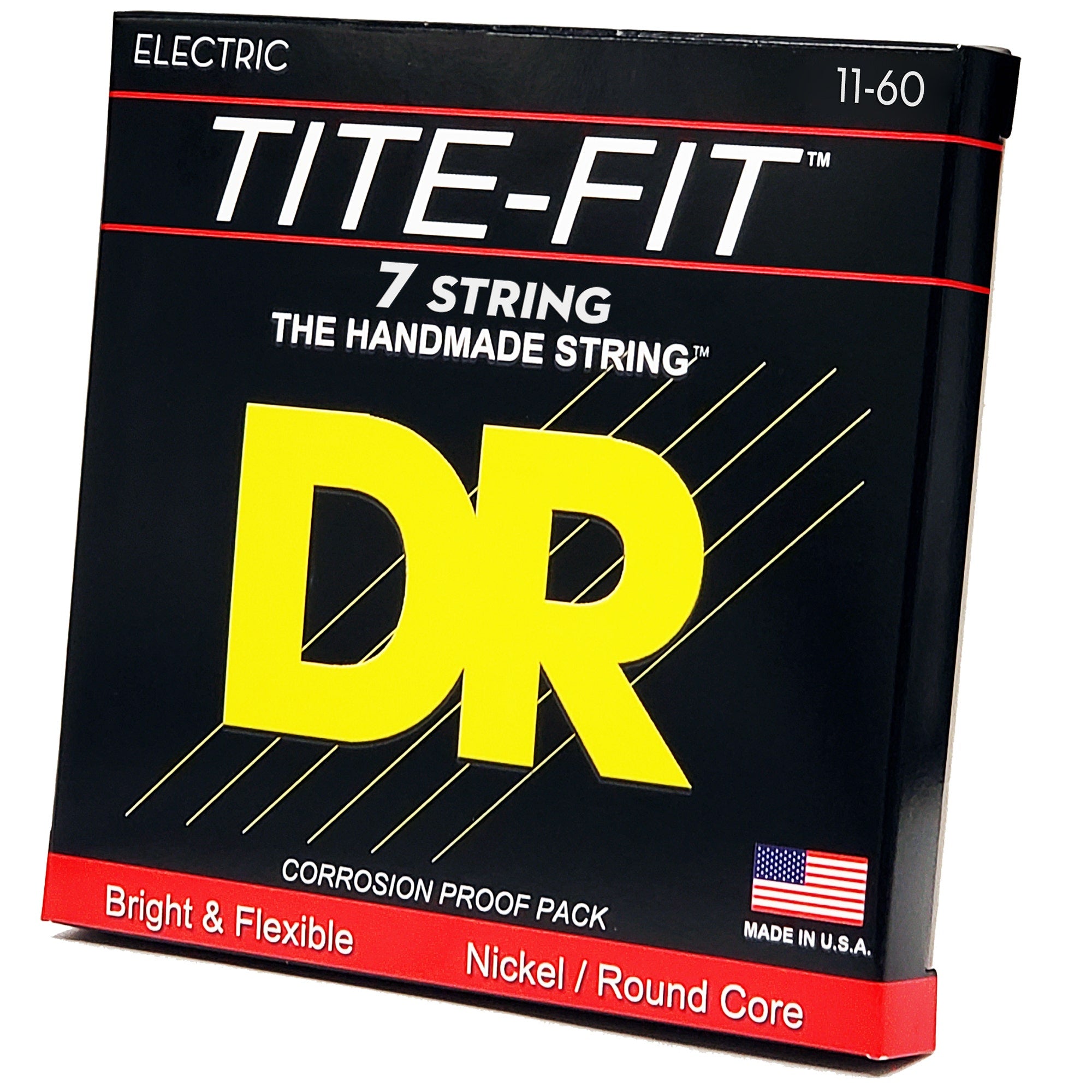DR Strings Tite-Fit Nickel Plated Electric Guitar Strings: 7-String Heavy 11-60