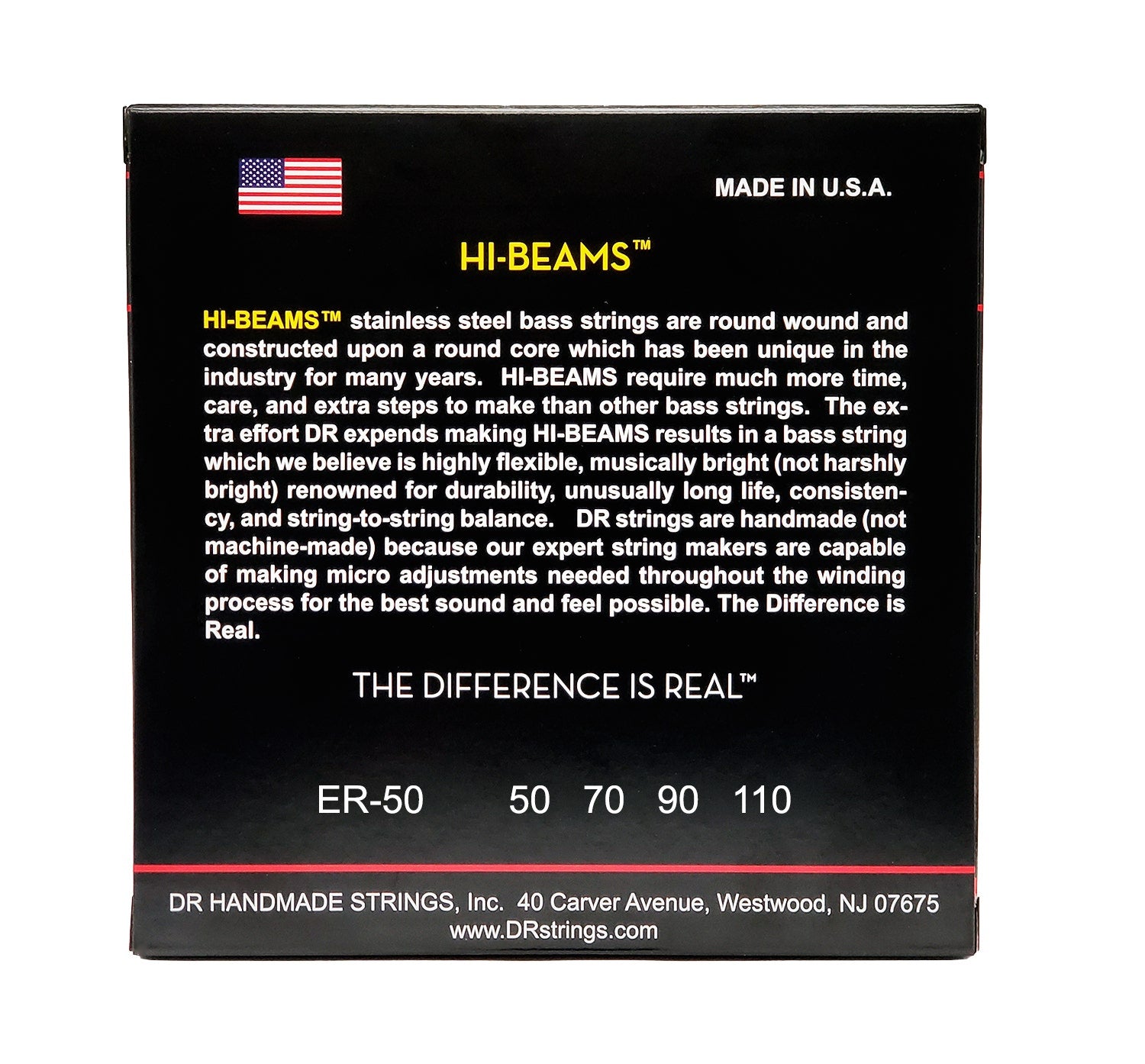 DR Strings Hi-Beam Stainless Steel Bass Strings: Heavy 50-110