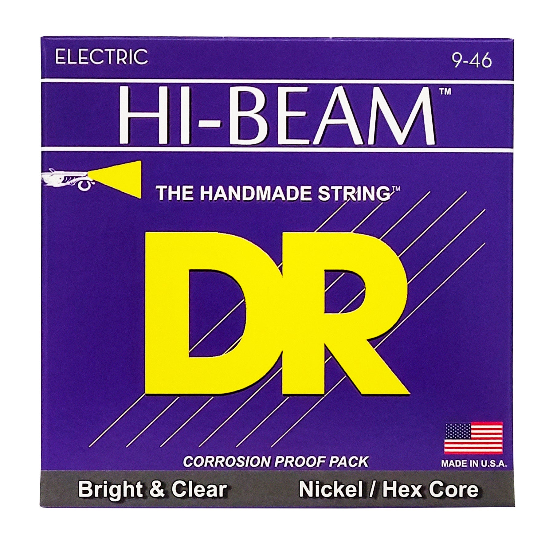 DR Strings Hi-Beam Nickel Plated Electric Guitar Strings: Light To Medium 9-46