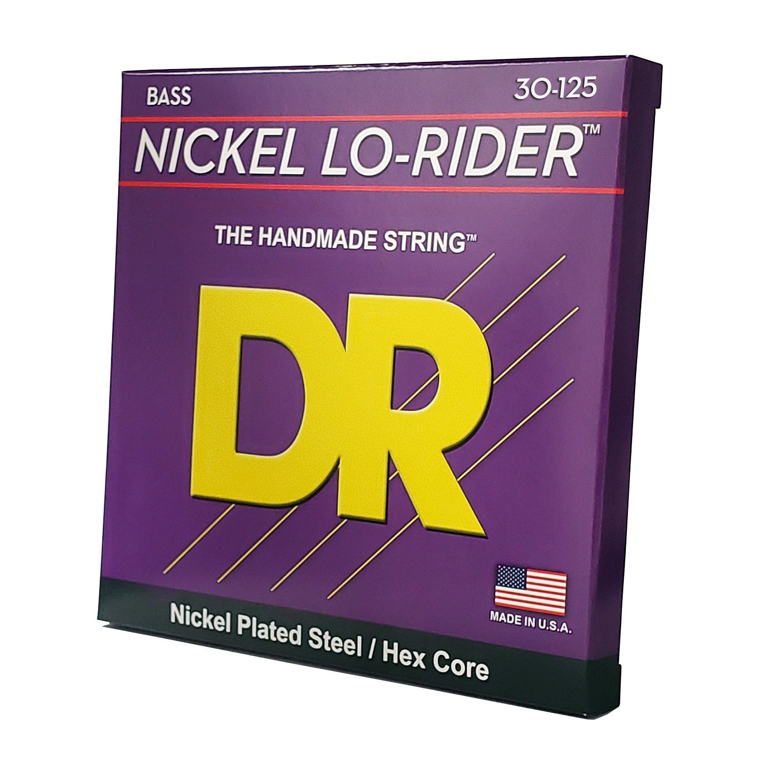 DR Strings Nickel Lo-Rider Nickel Plated Bass Strings: 6-String Medium 30-125