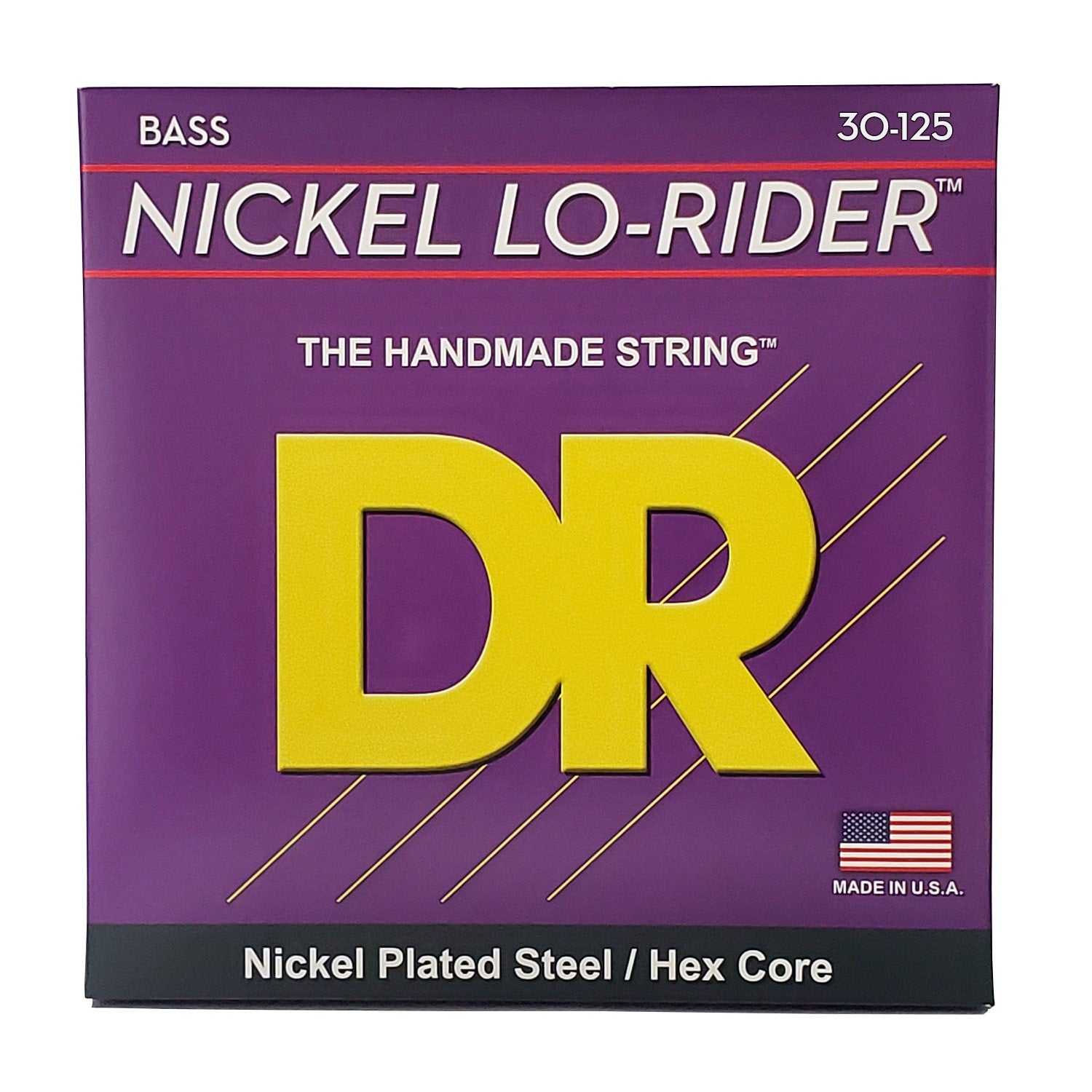 DR Strings Nickel Lo-Rider Nickel Plated Bass Strings: 6-String Medium 30-125