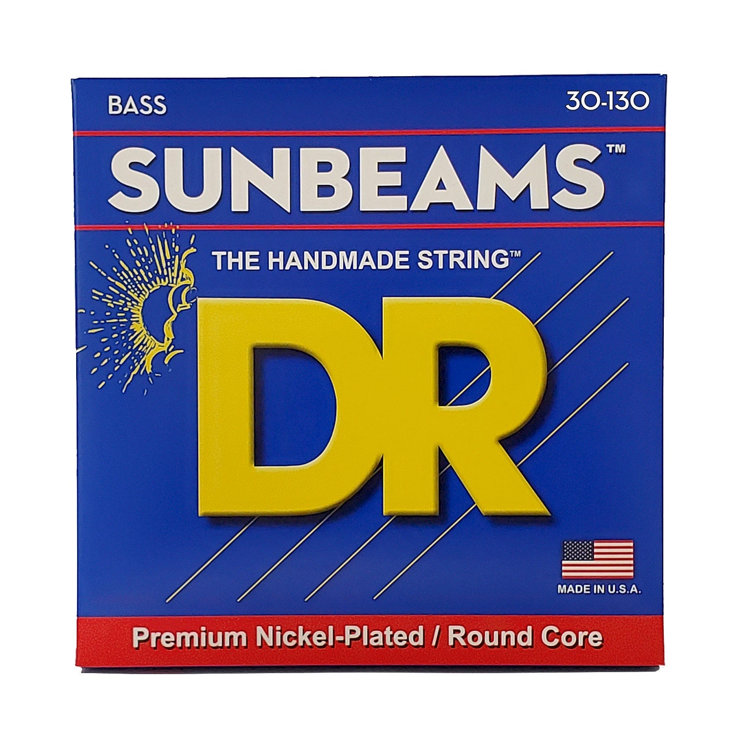 DR Strings Sunbeam Nickel Plated Bass Strings: 6-String Medium To Heavy 30-130