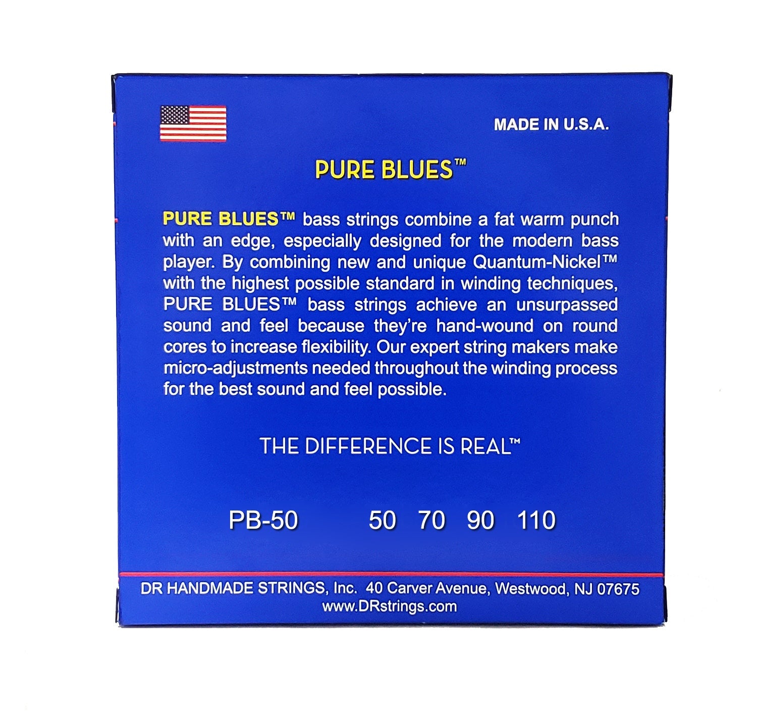 DR Strings Pure Blues Quantum Nickel Bass Strings: Heavy 50-110