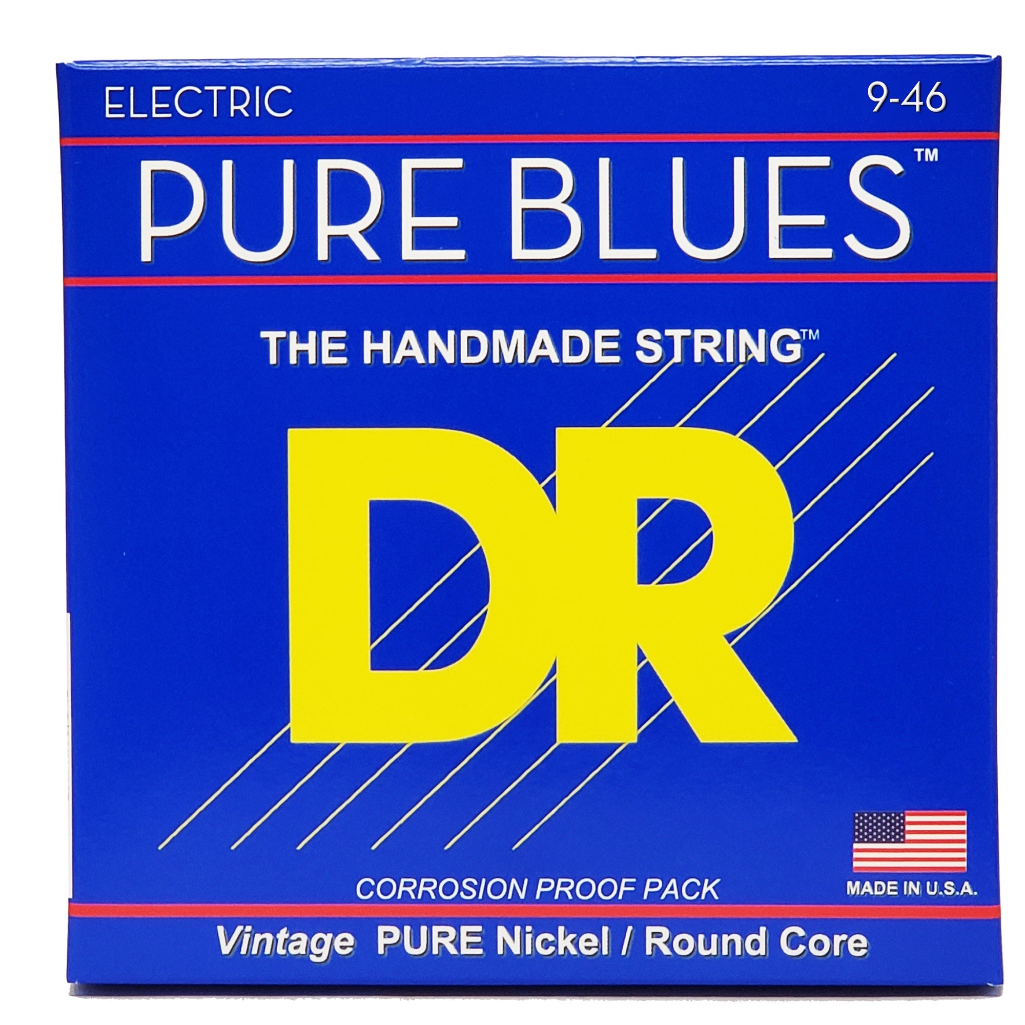 DR Strings Pure Blues Pure Nickel Electric Guitar Strings: Light To Medium 9-46