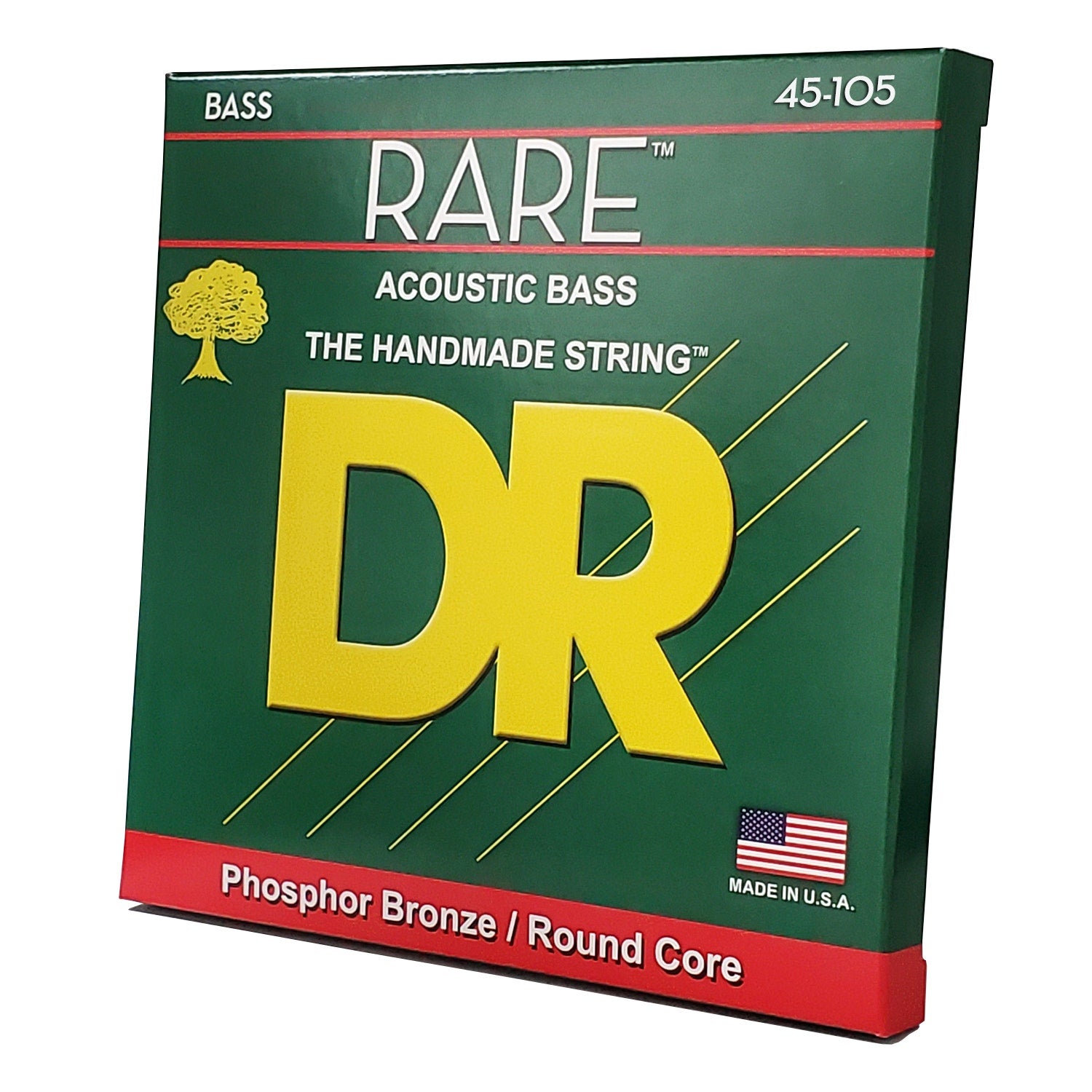 DR Strings Rare Phosphor Bronze Acoustic Bass Strings: Medium 45-105