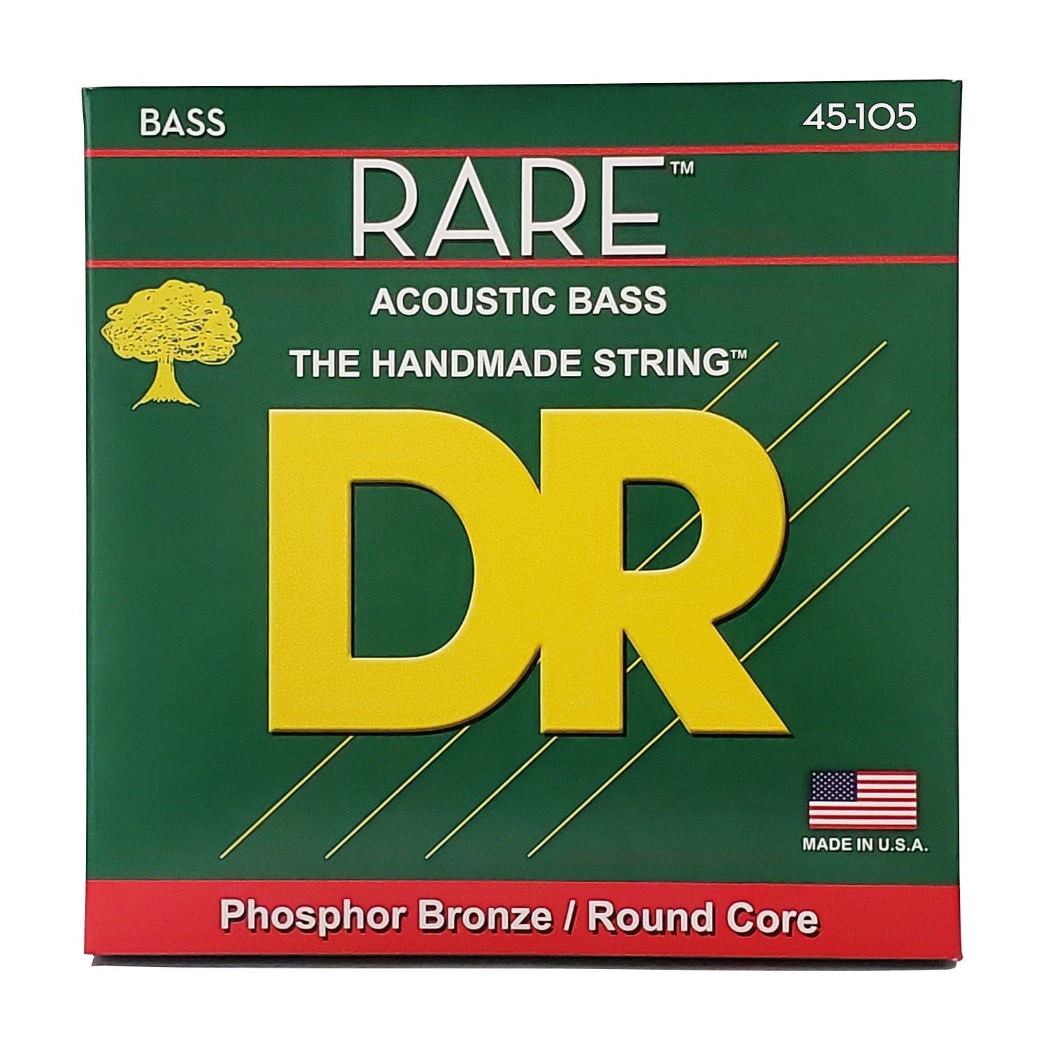 DR Strings Rare Phosphor Bronze Acoustic Bass Strings: Medium 45-105