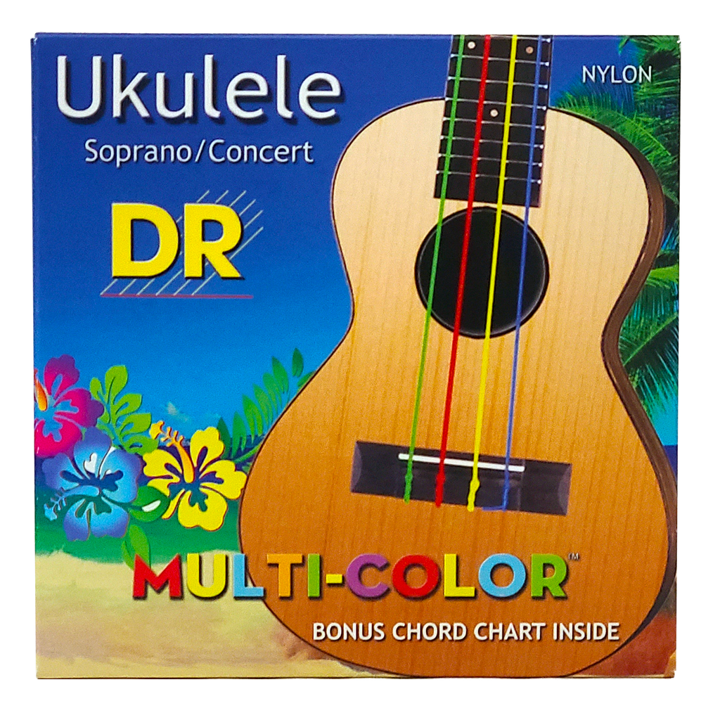 DR Strings Multi-Color Nylon Soprano/Concert Ukulele Strings