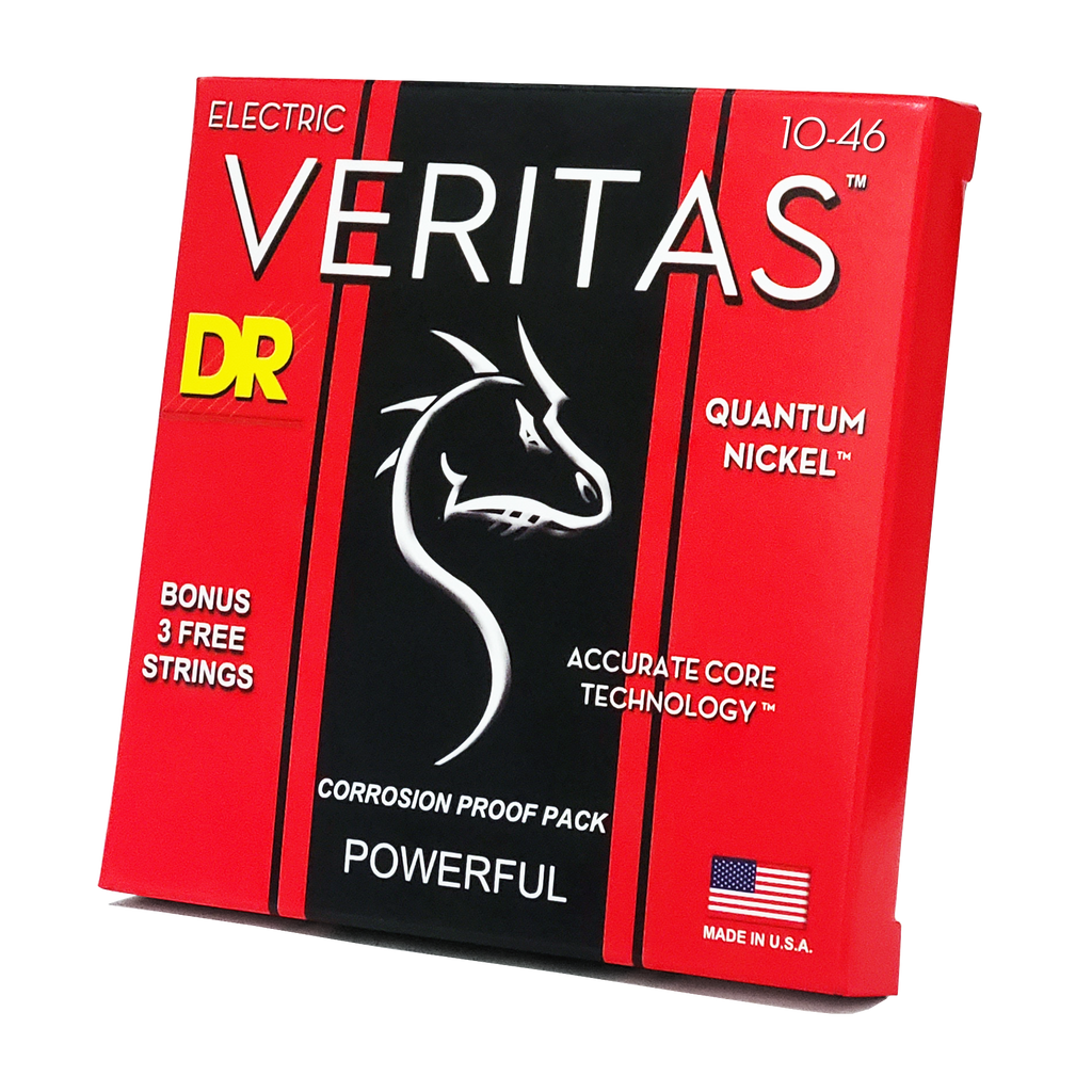 DR Strings Veritas Coated Core Technology Electric Guitar Strings: Medium 10-46