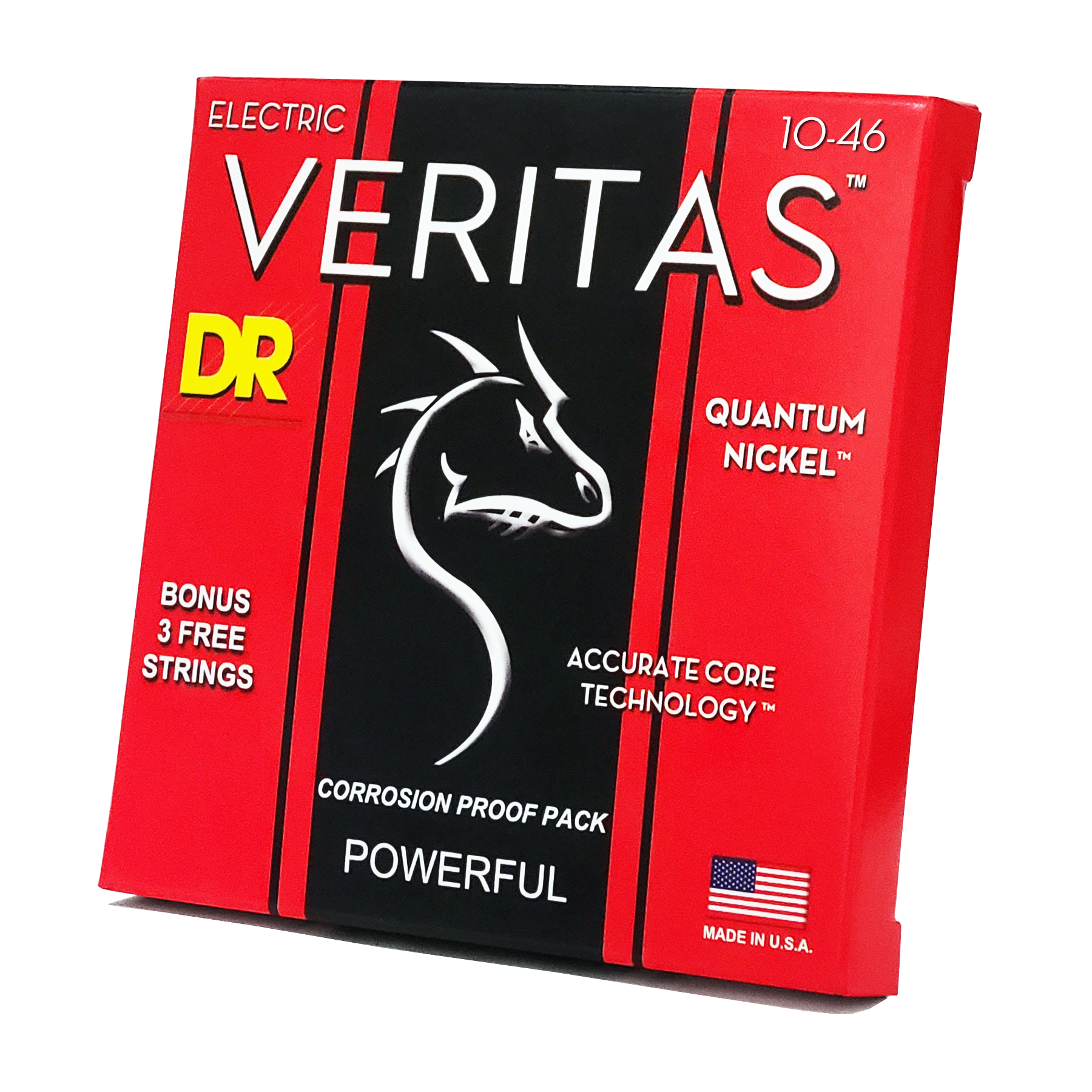 DR Strings Veritas Coated Core Technology Electric Guitar Strings: Medium 10-46