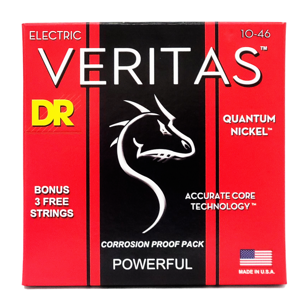 DR Strings Veritas Coated Core Technology Electric Guitar Strings: Medium 10-46