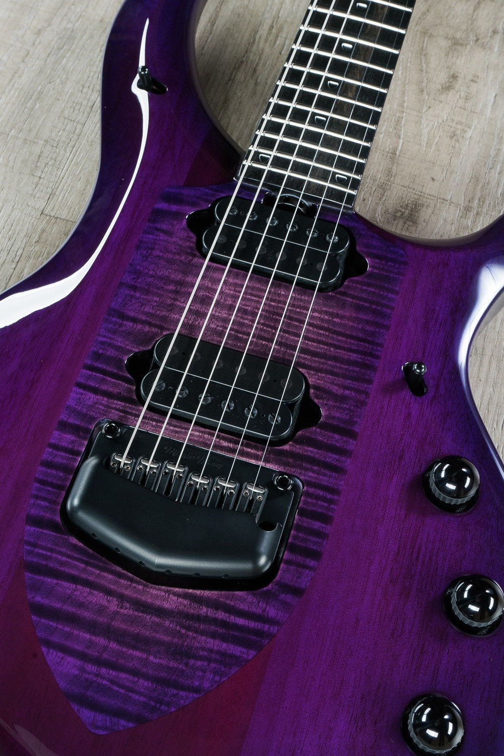 Ernie Ball Music Man Monarchy Series Majesty 6 - 6-String Electric Guitar, Ebony Fretboard, Hard Case - Majestic Purple