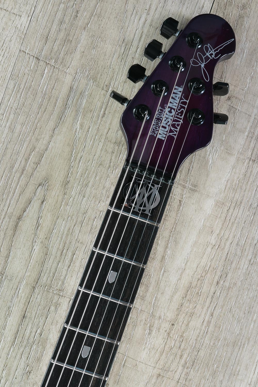 Ernie Ball Music Man Monarchy Series Majesty 6 - 6-String Electric Guitar, Ebony Fretboard, Hard Case - Majestic Purple