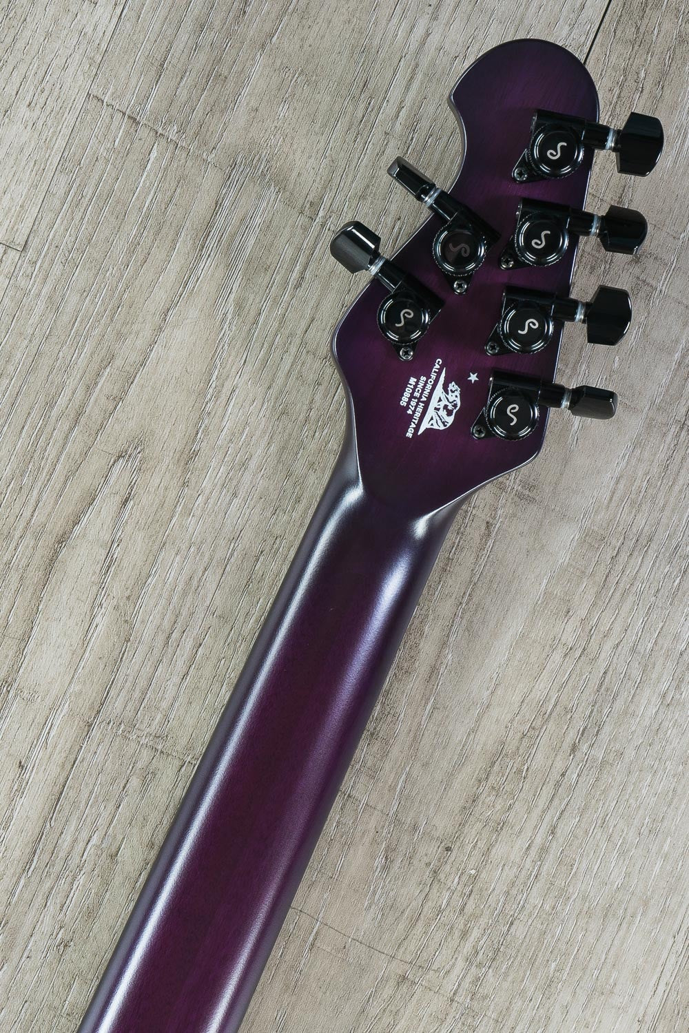 Ernie Ball Music Man Monarchy Series Majesty 6 - 6-String Electric Guitar, Ebony Fretboard, Hard Case - Majestic Purple