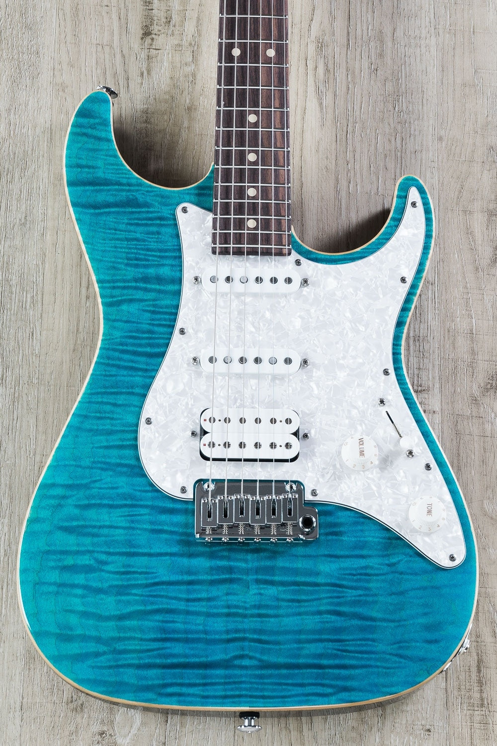 Suhr Standard Pro Electric Guitar, Indian Rosewood Fingerboard, Deluxe Padded Gig Bag - Bahama Blue