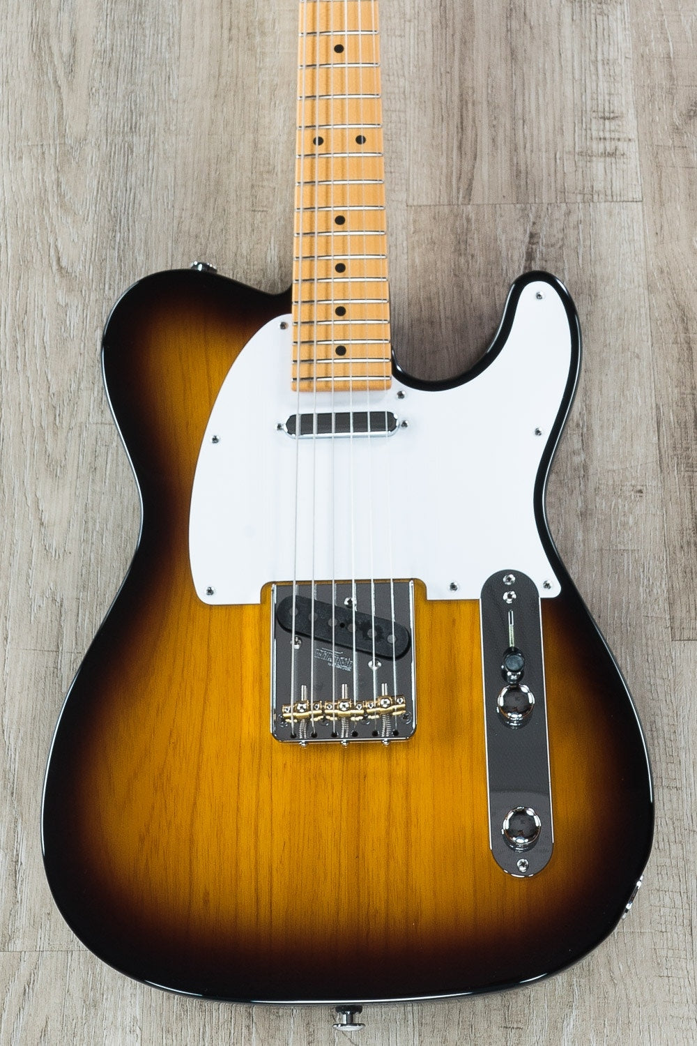 Suhr Classic T Electric Guitar, SS, Maple Fingerboard, SSCII, Deluxe Padded Gig Bag - 2 Tone Tobacco Burst